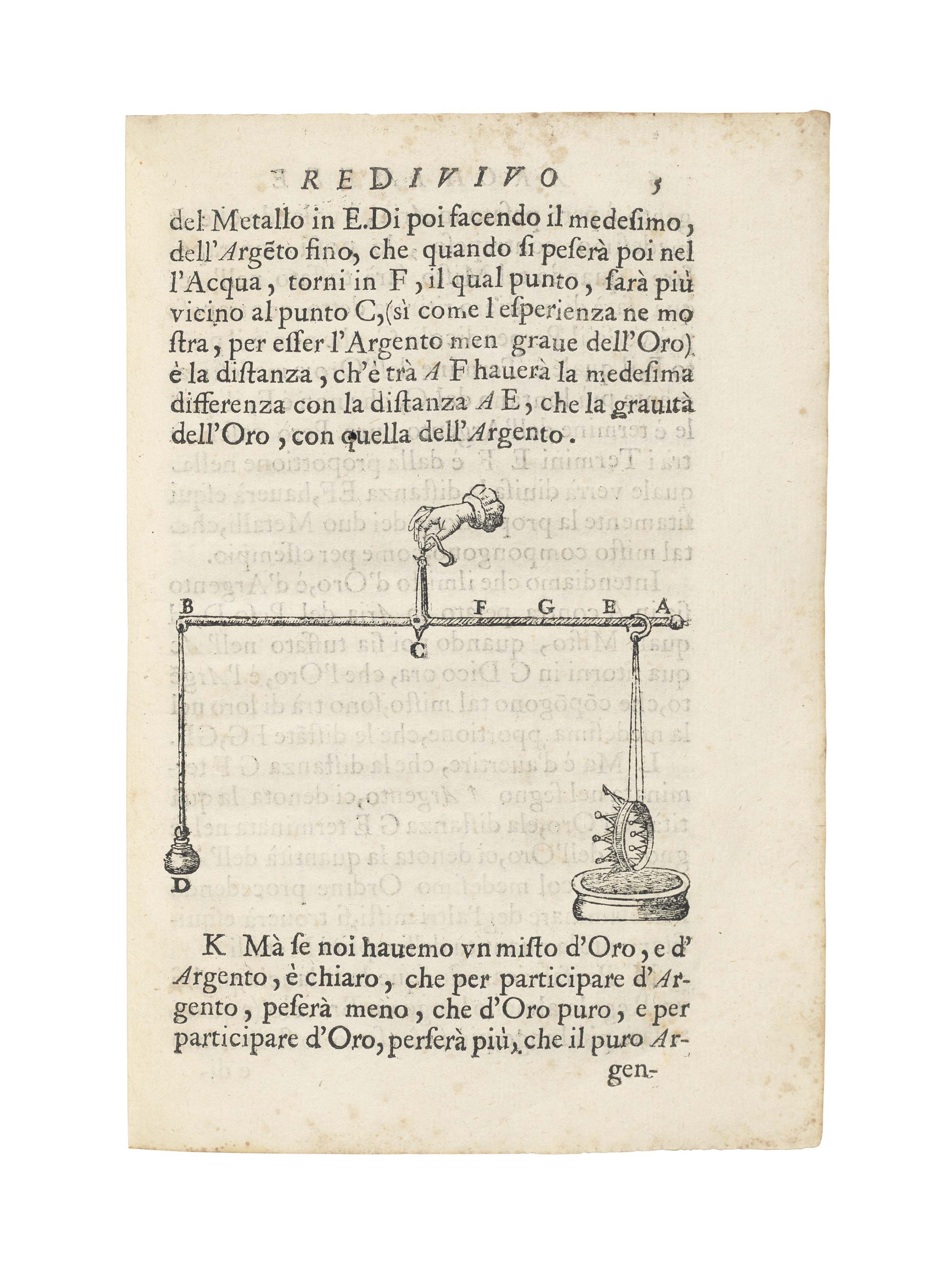 Odierna Giovanni Battista 1597 1660 Archimede Redivivo Con La Stadera Del Momento Dove Non Solamente S