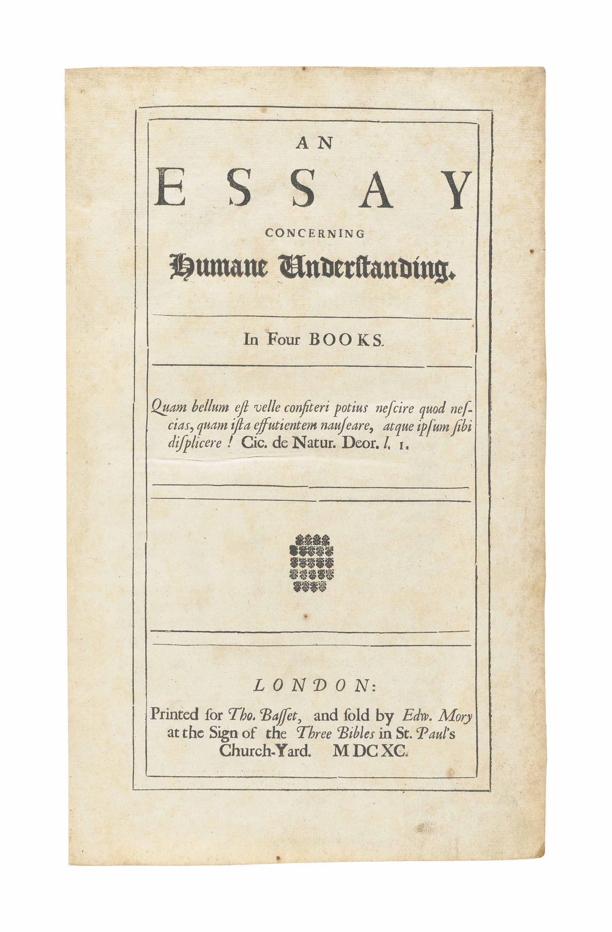 locke j. an essay concerning human understanding