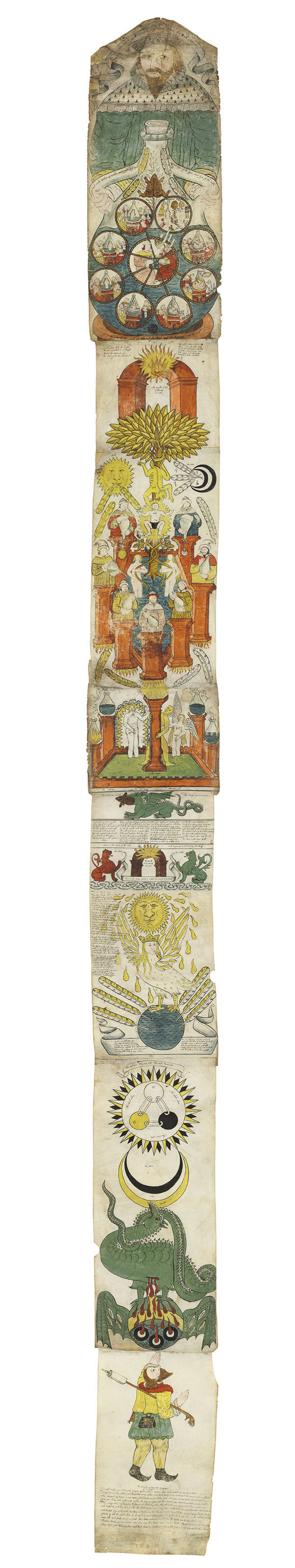 THE RIPLEY SCROLL, an illustrated alchemical manuscript, in English and