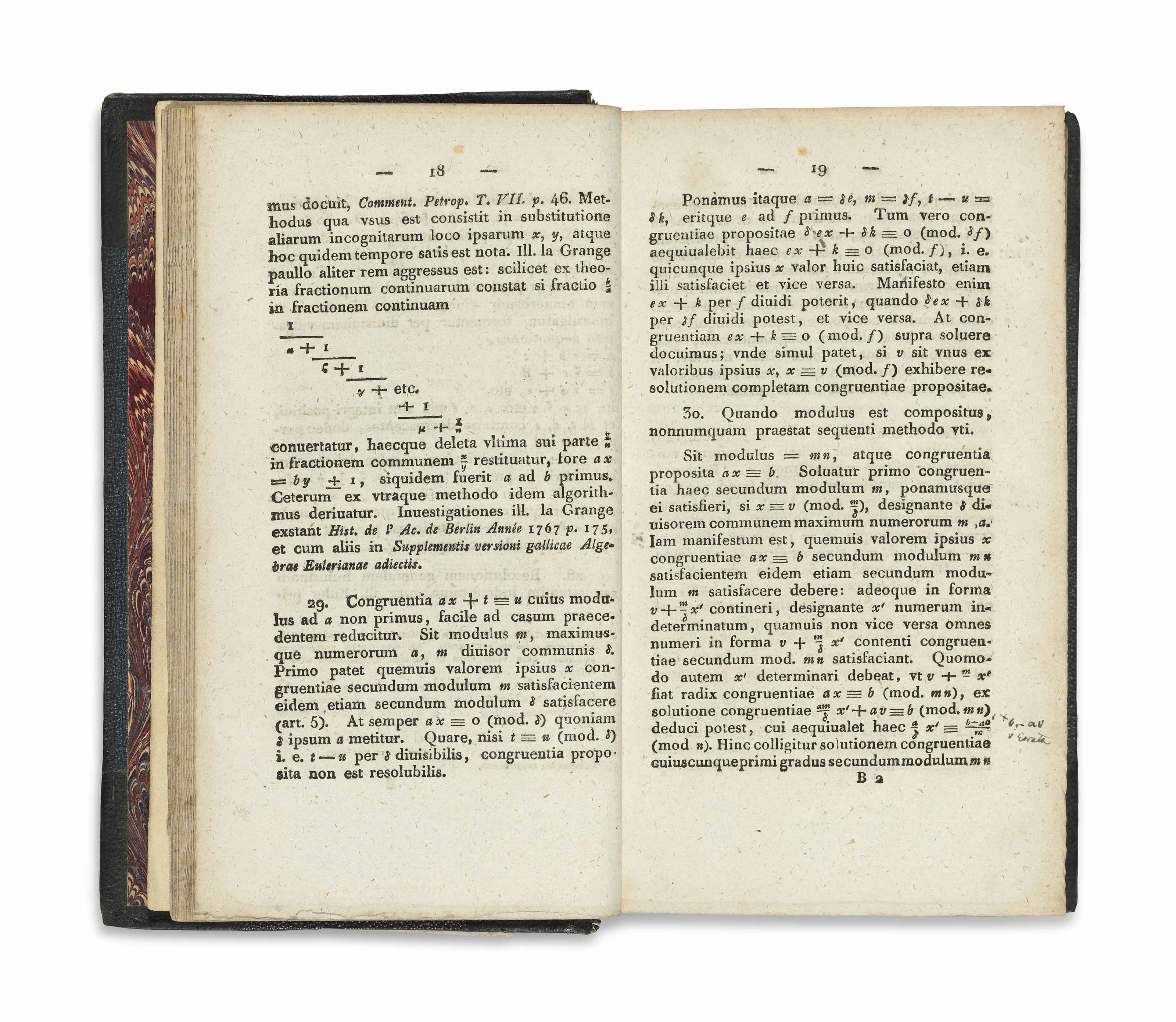 Gauss Carl Friedrich 1777 1855 Disquisitiones Arithmeticae Leipzig Gerh Ard Fleischer 1801