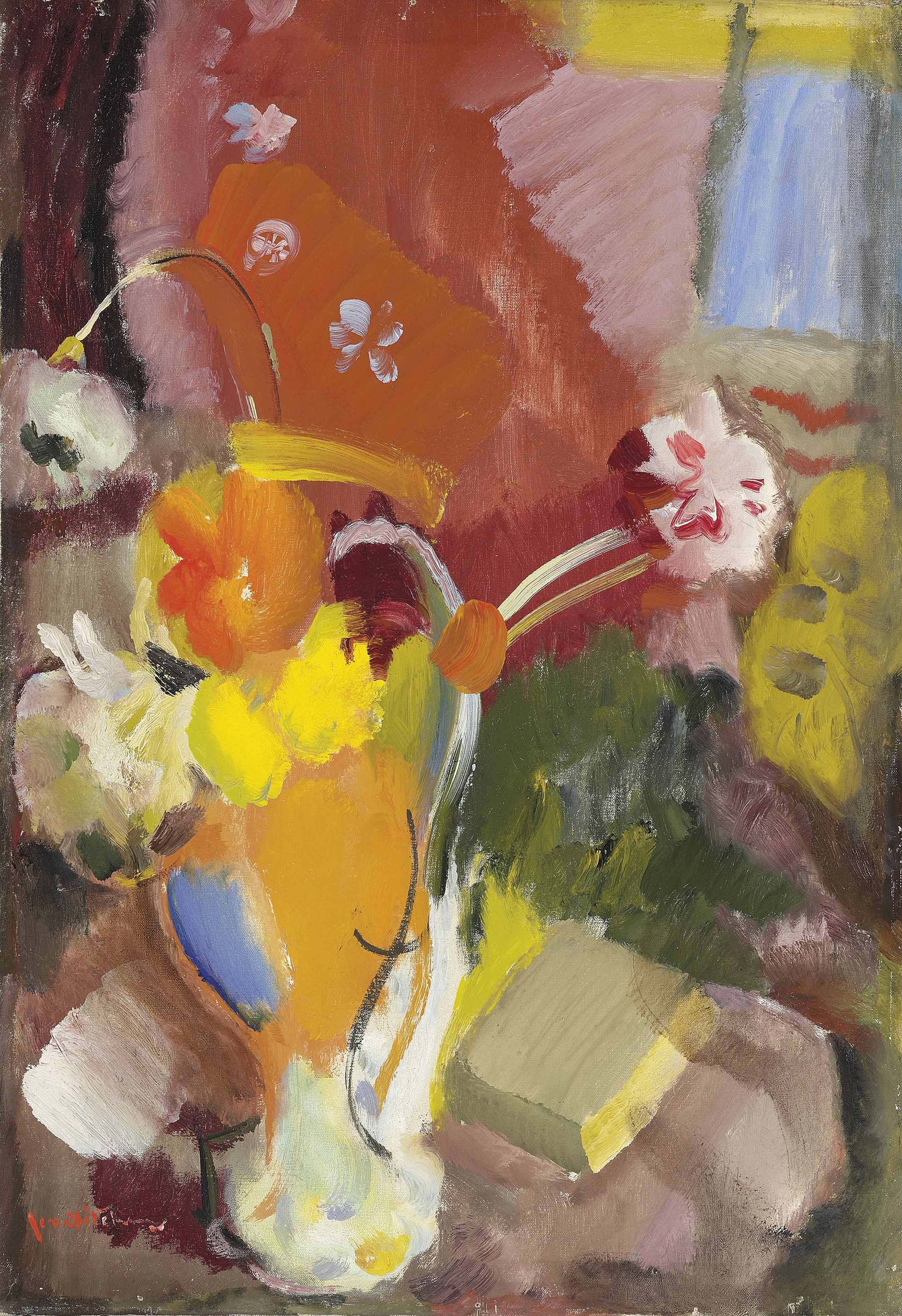 Ivon Hitchens, Flowers Red and Gold, early 1940s, sold for £156,250 on 23 November 2017 at Christie's in London