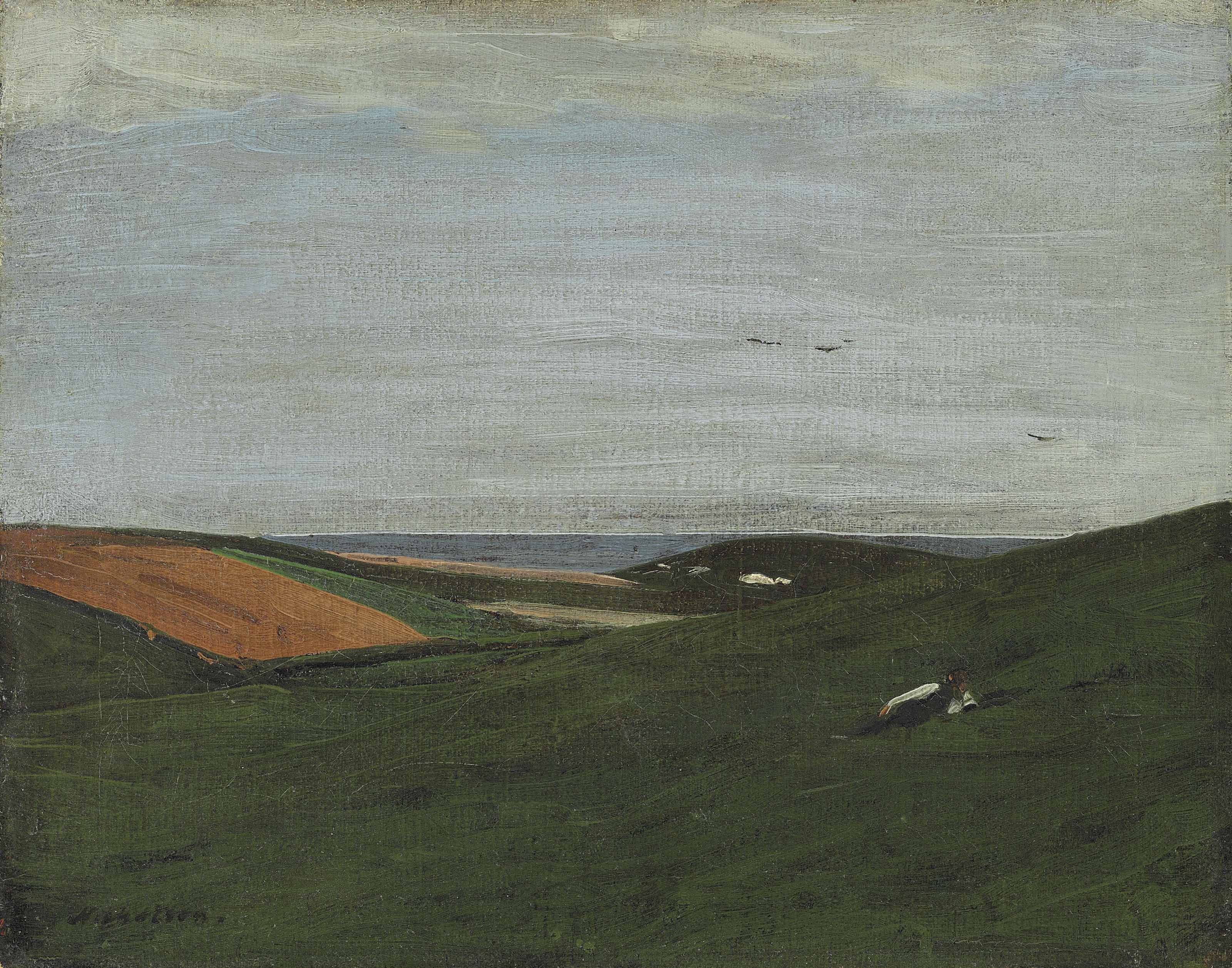 Sir William Nicholson (18721949) , On the Downs, Rottingdean Christie's