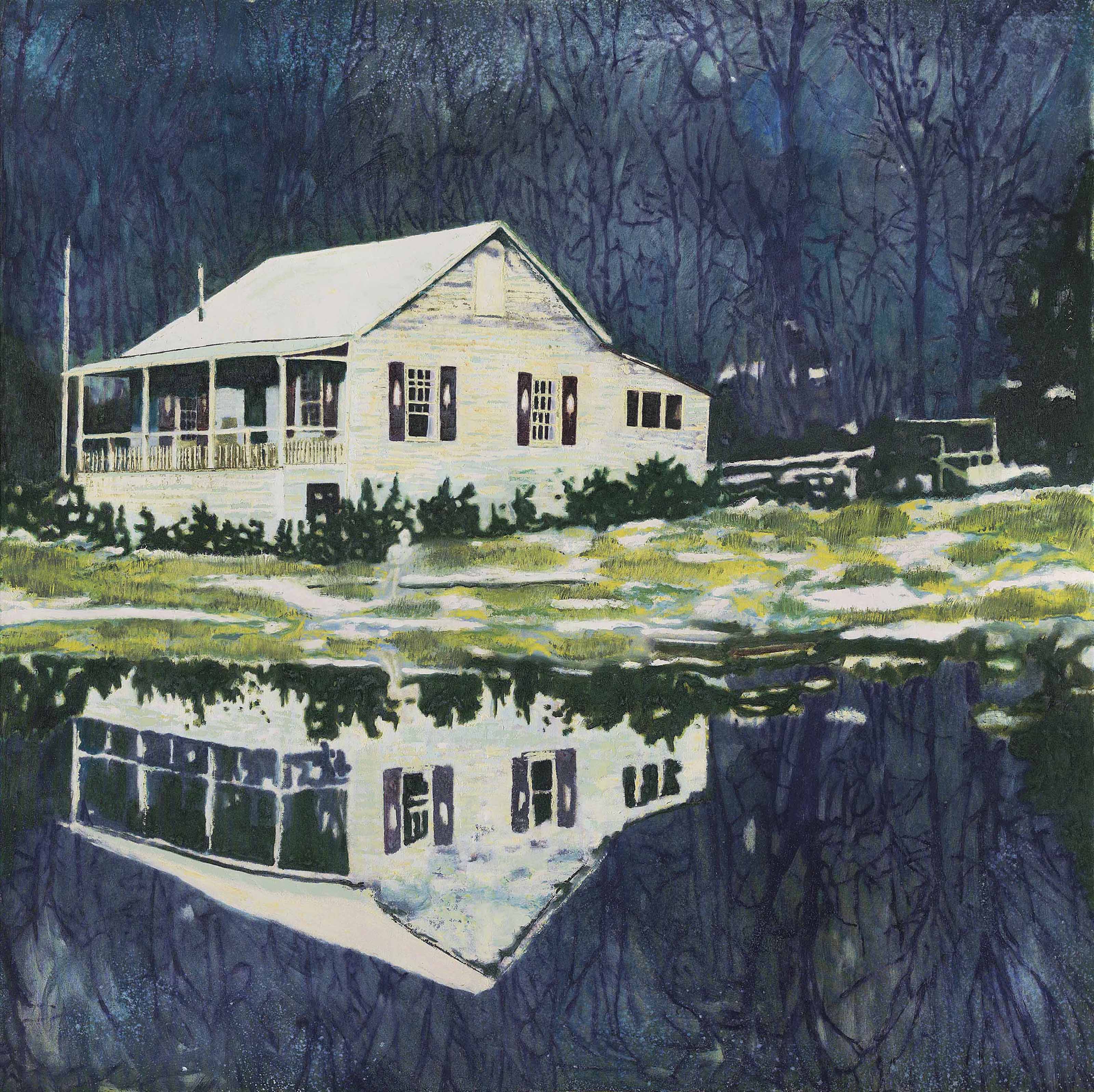 Peter Doig (b. 1959), Camp Forestia, 1996. 67 x 67 in (170 x 170 cm). Estimate: &pound;14,000,000-18,000,000. This lot is offered in Post-War and Contemporary Art Evening Auction on 6 October 2017  at Christie&rsquo;s in London