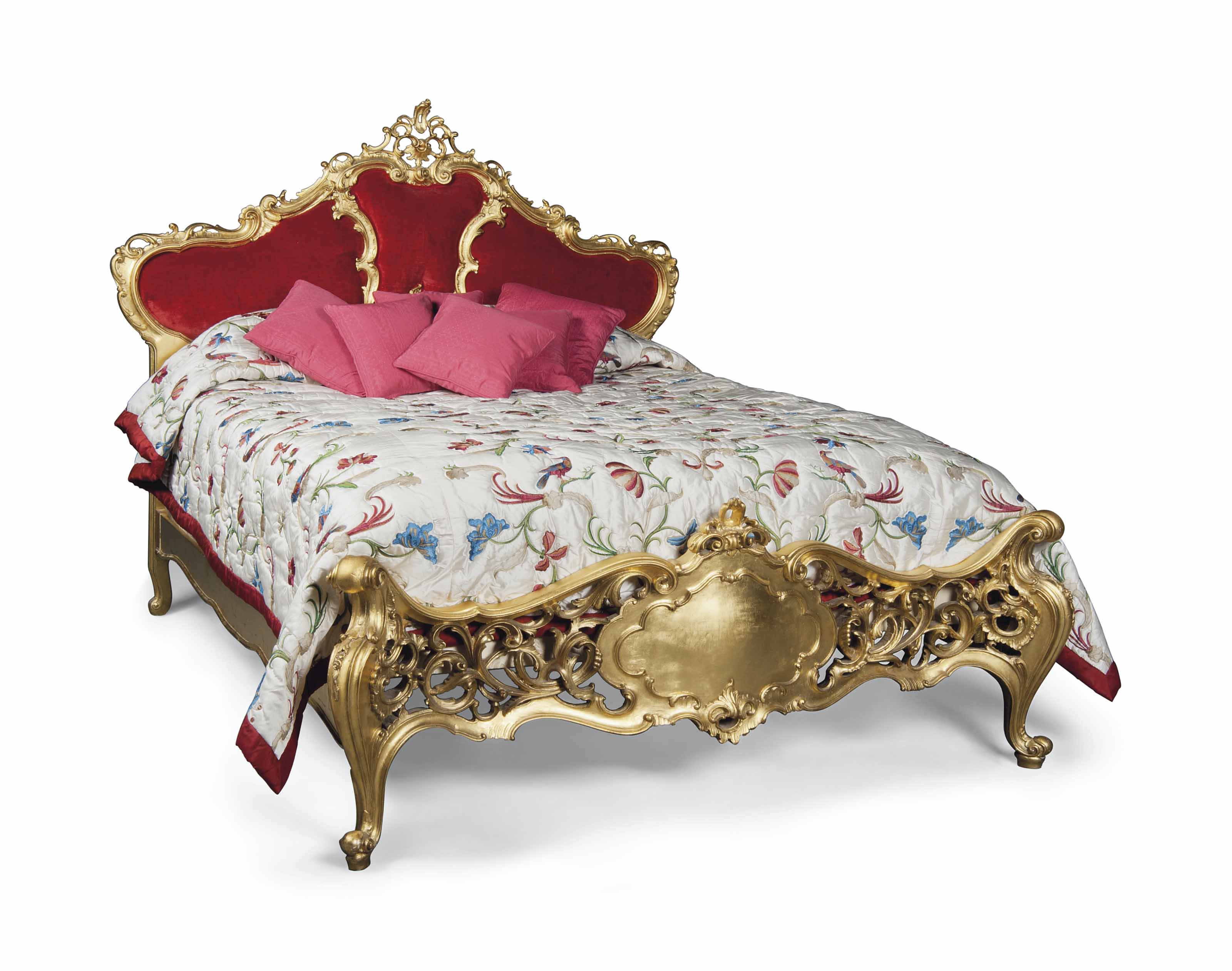 A ROCOCOSTYLE GILTWOOD BED , 19TH CENTURY AND LATER Christie's