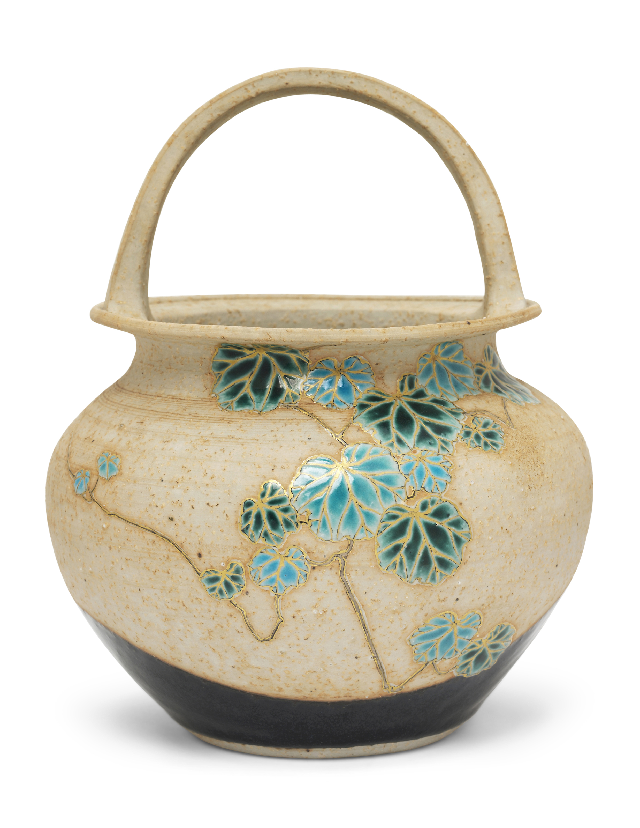 色絵油壺　MA311 A MAKUZU KOZAN CELADON VASE, SIGNED MAKUZU (MAKUZU KOZAN II