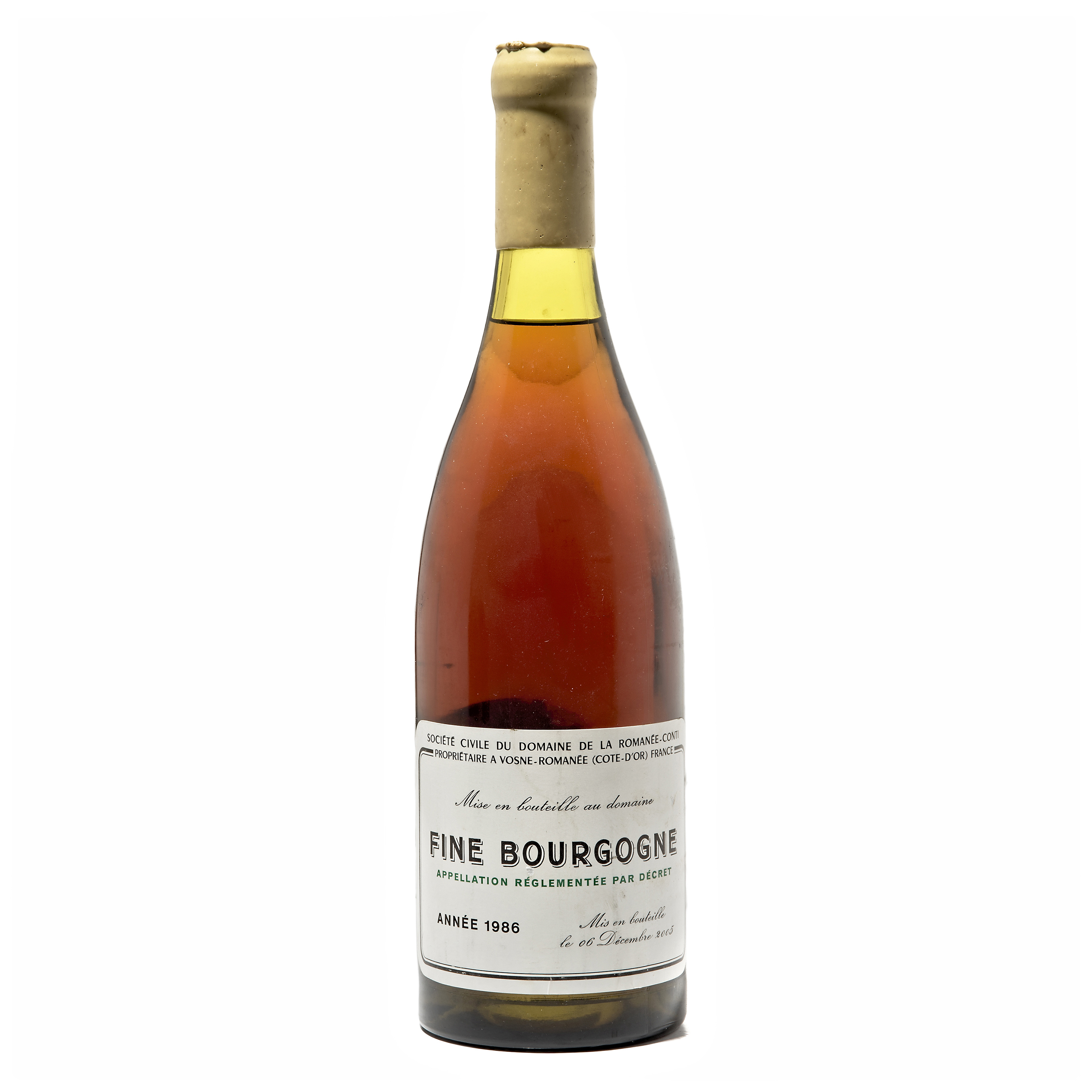 Domaine de la Romanée-Conti, Fine de Bourgogne 1986, | Christie's