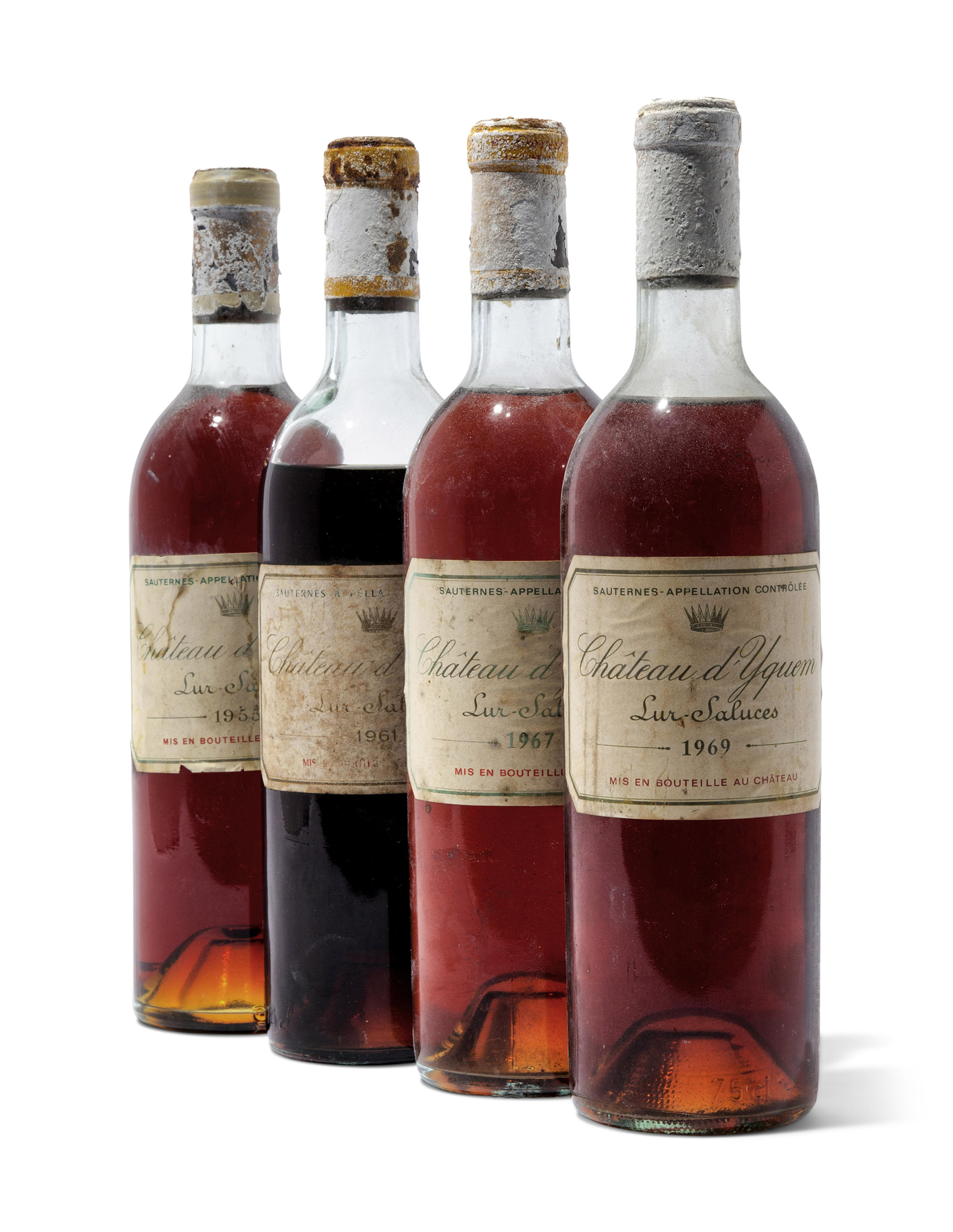 Château d'Yquem 1955, 1961, 1967 and 1969, Sauternes, 1er grand cru ...