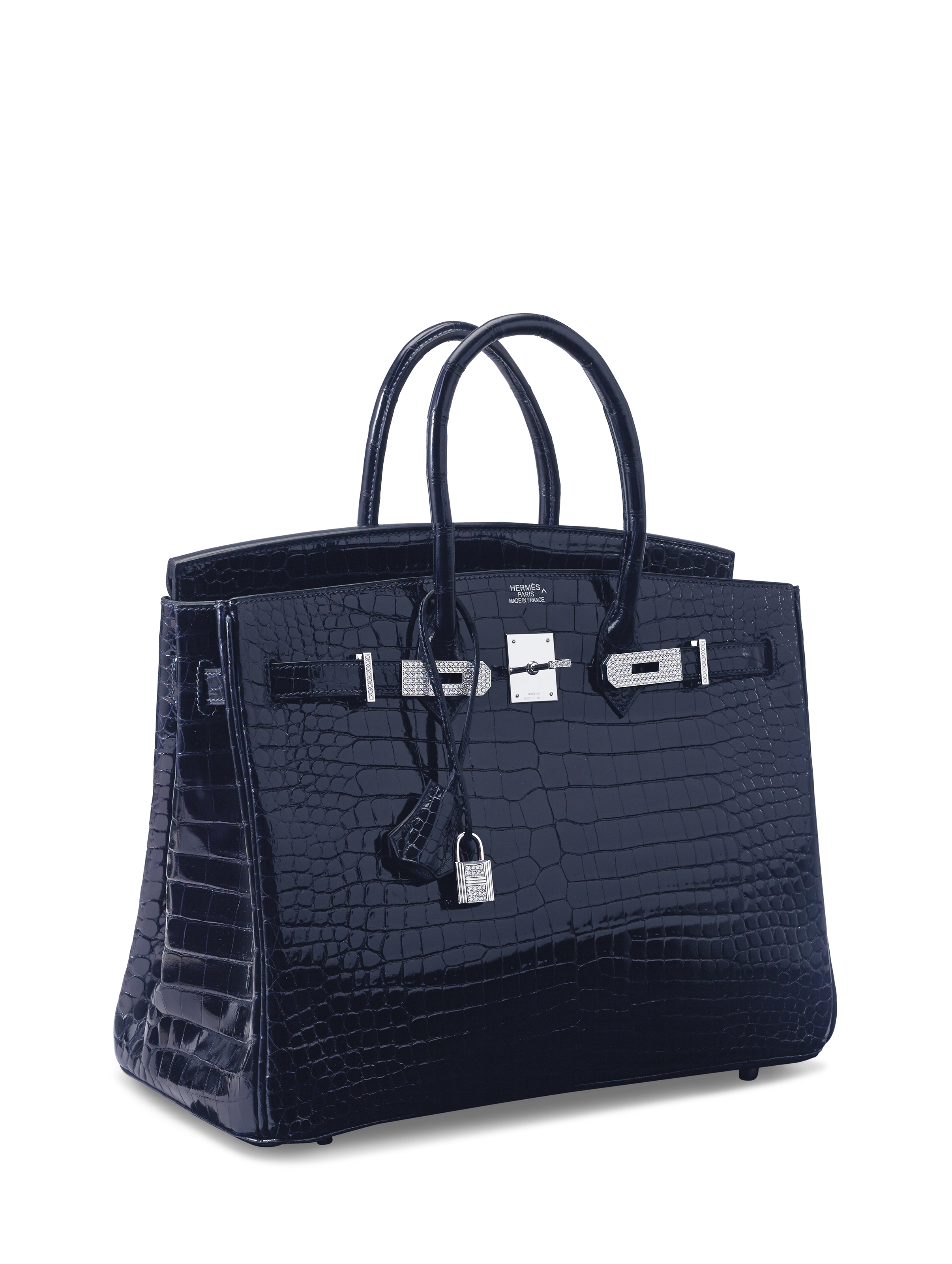 Hermes blue marine croc Clearance