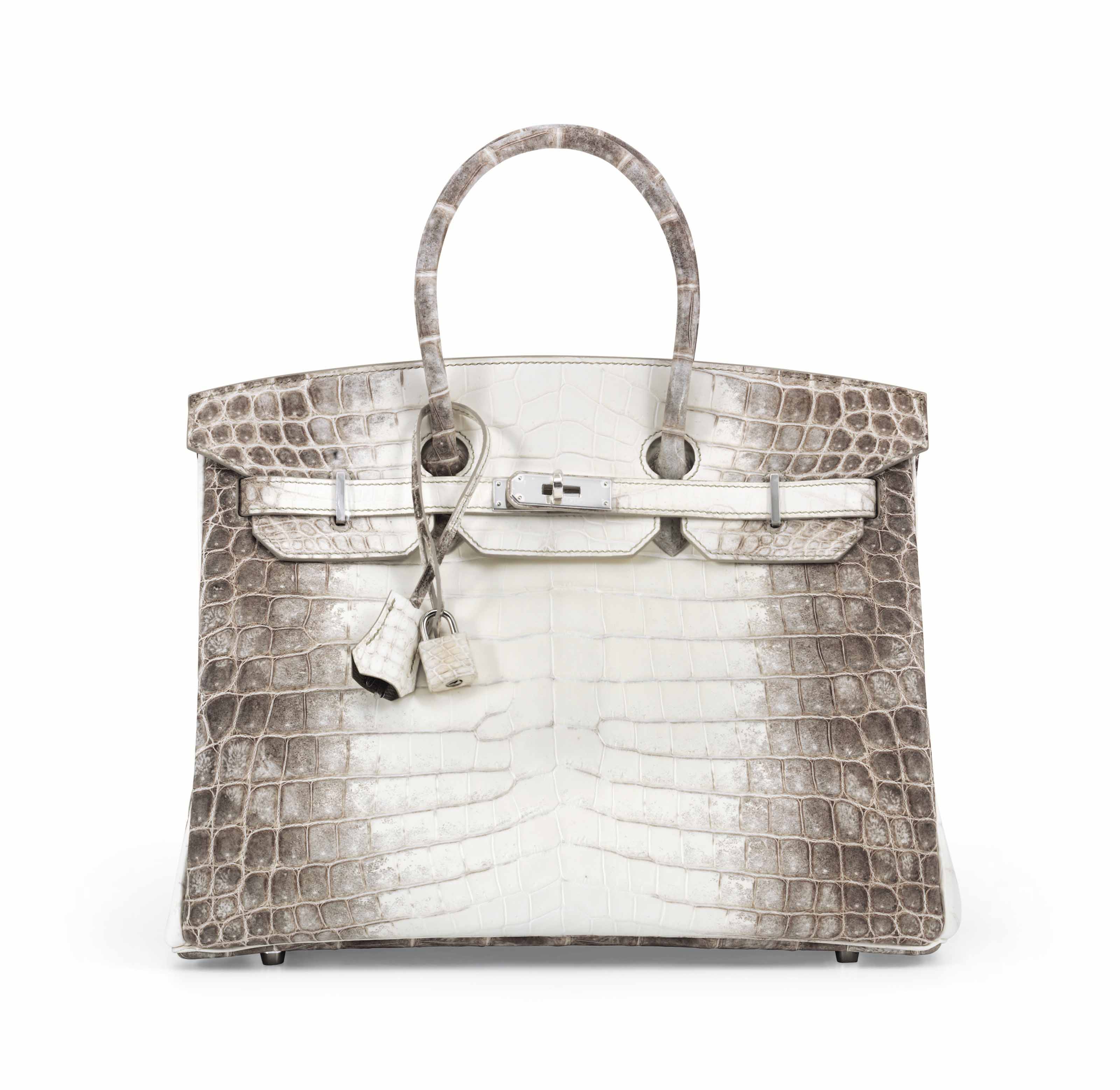 A RARE MATTE WHITE  HIMALAYA  NILOTICUS CROCODILE  BIRKIN  35 