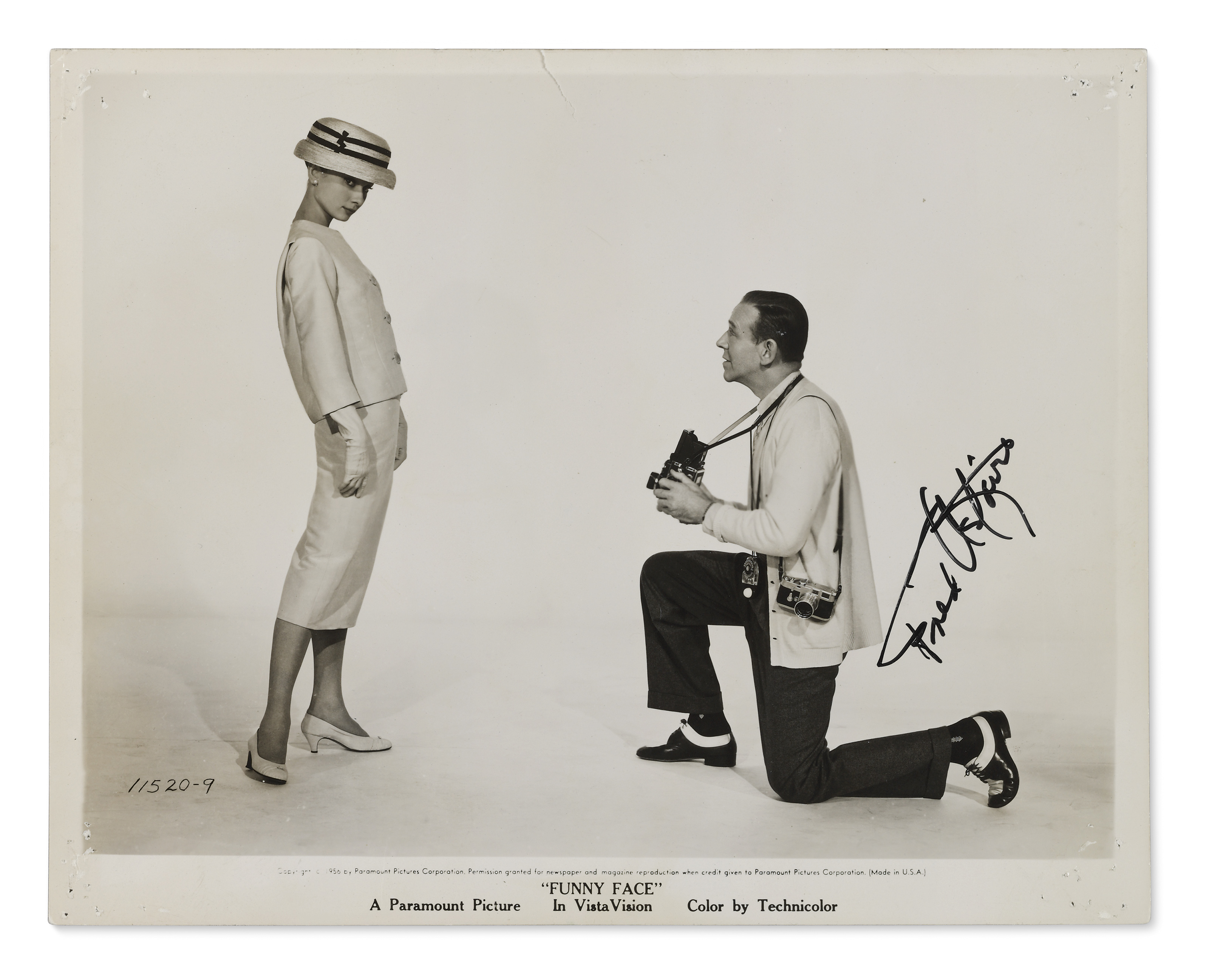 Funny Face, 1957, Audrey Hepburn and Fred Astaire in the 1957 Paramount production Funny Face. Sold for &pound;11,250 on 27 September 2017 at Christie&rsquo;s in London