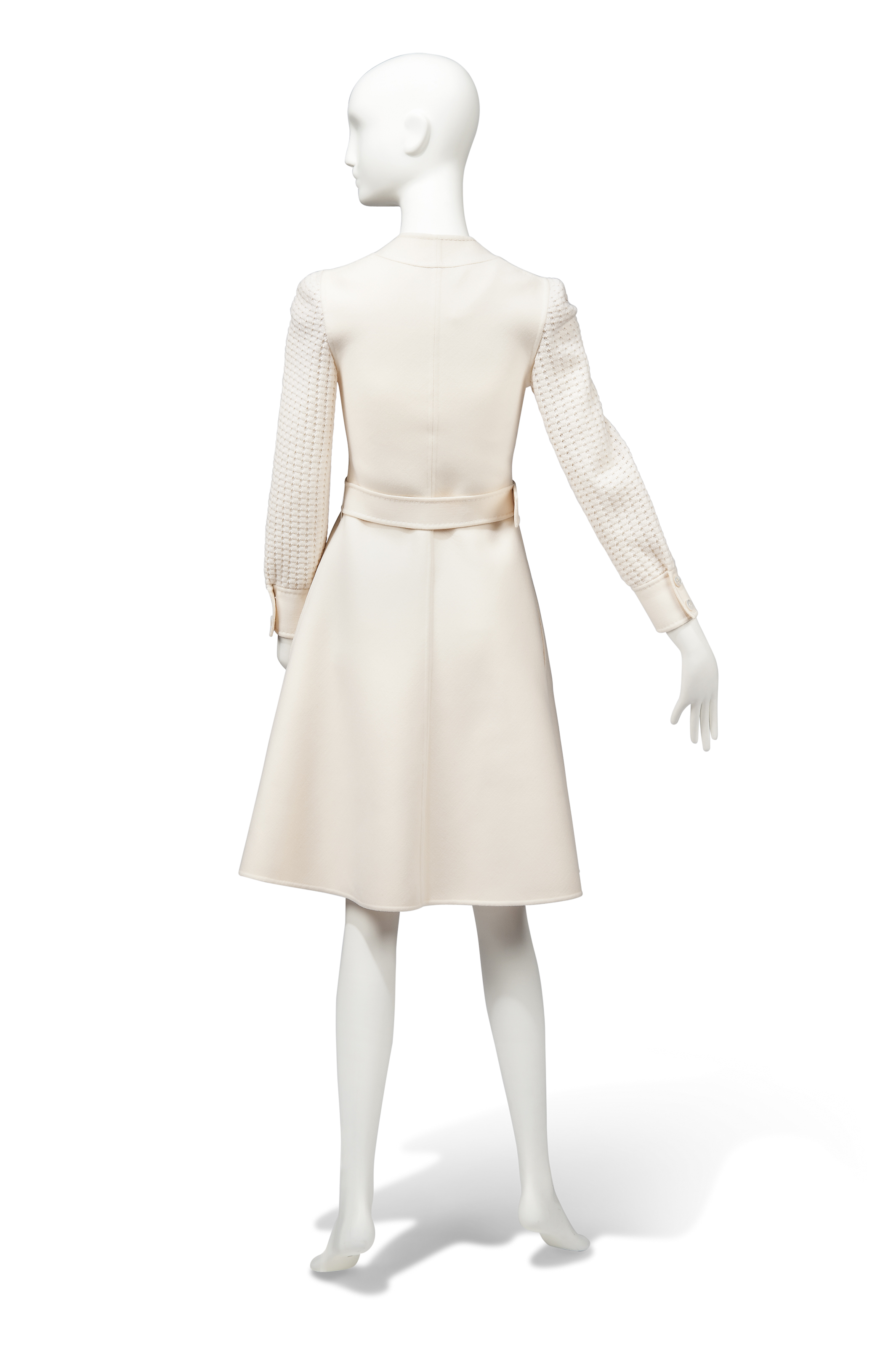 AN IVORY COAT DRESS