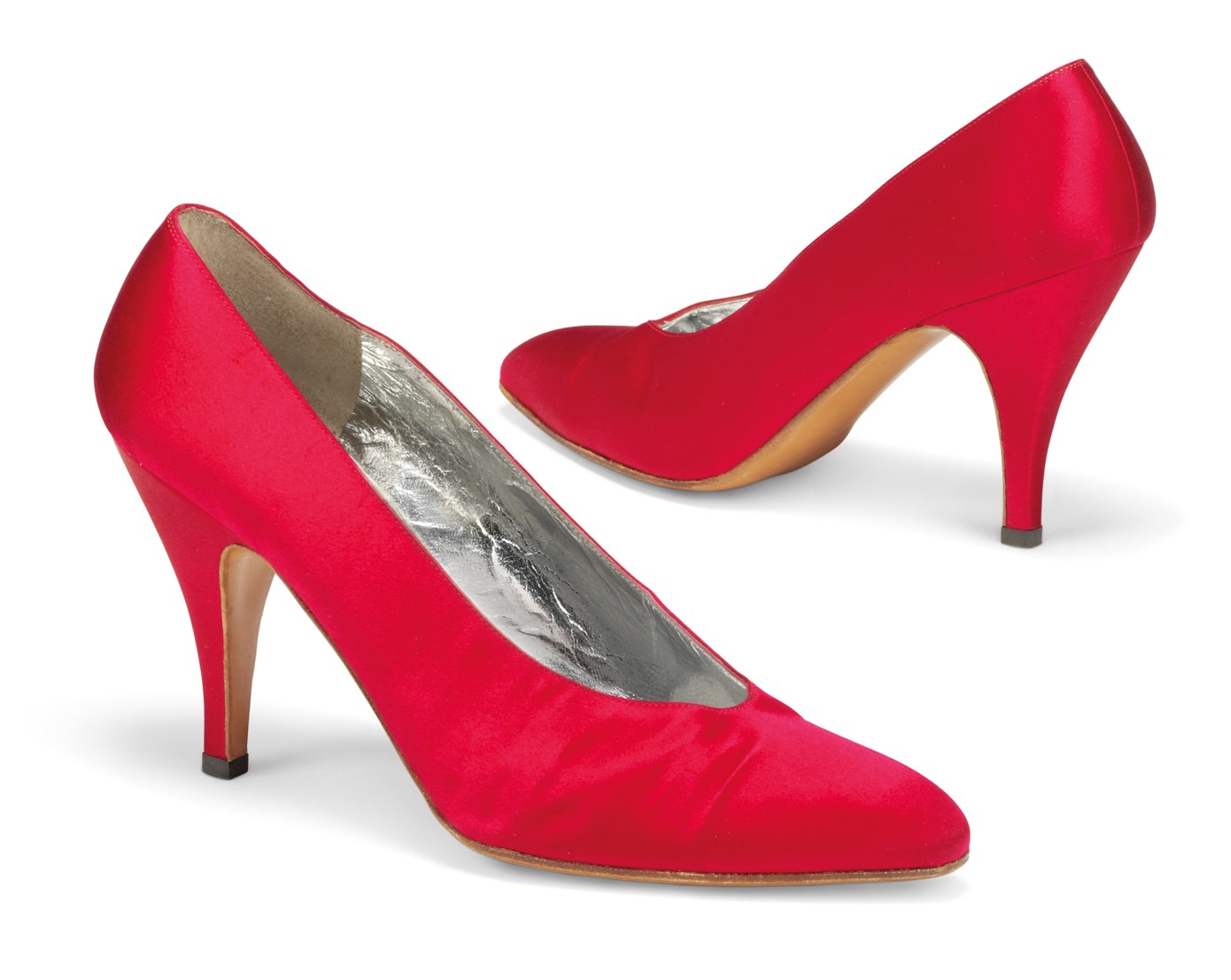 cerise mid heel shoes