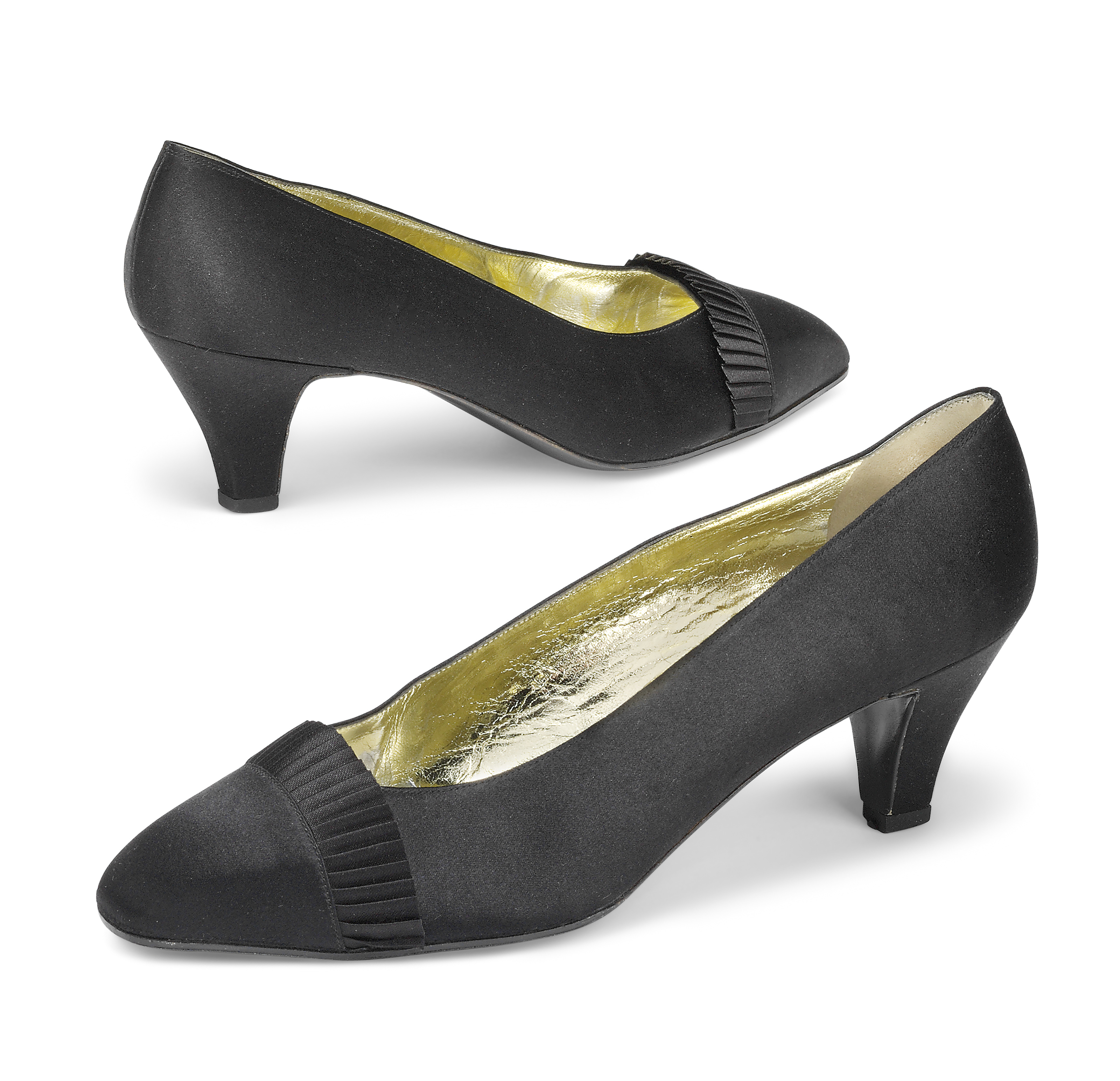 black satin court shoes uk
