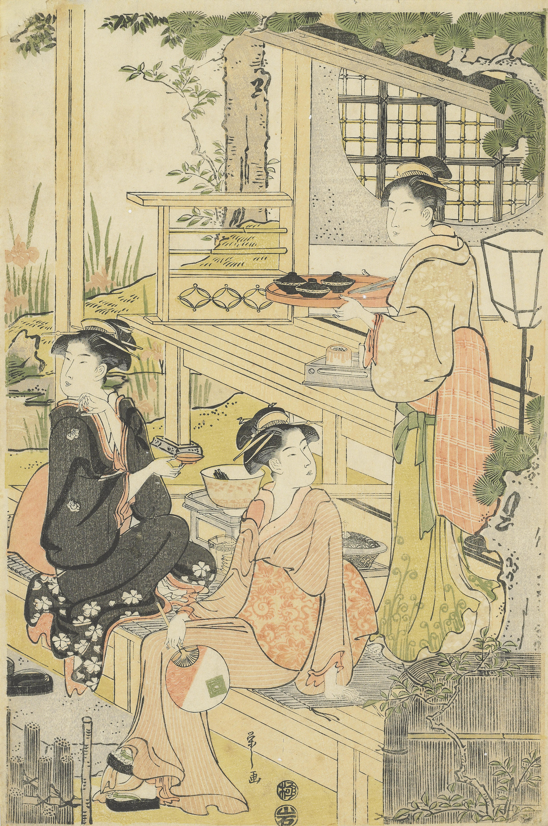 Catalog image of Three Ladies on a Veranda