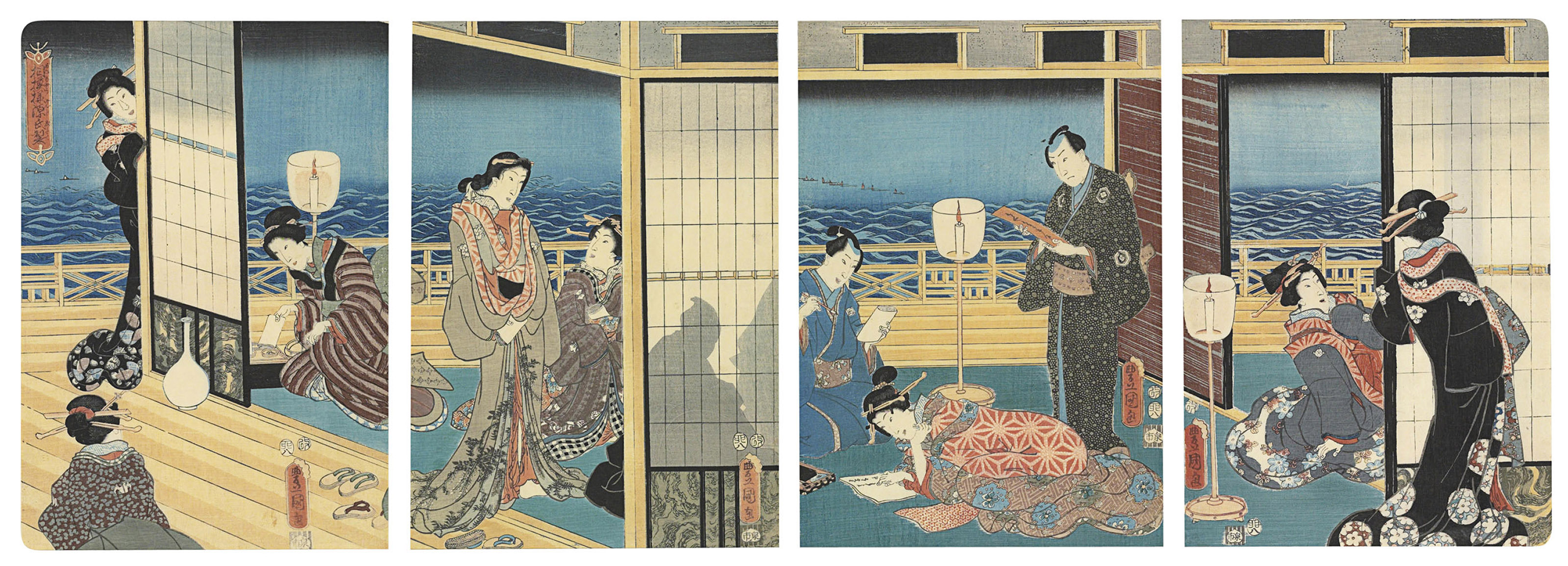 UTAGAWA KUNISADA (1786–1864), Sono yukari sodegaurazome