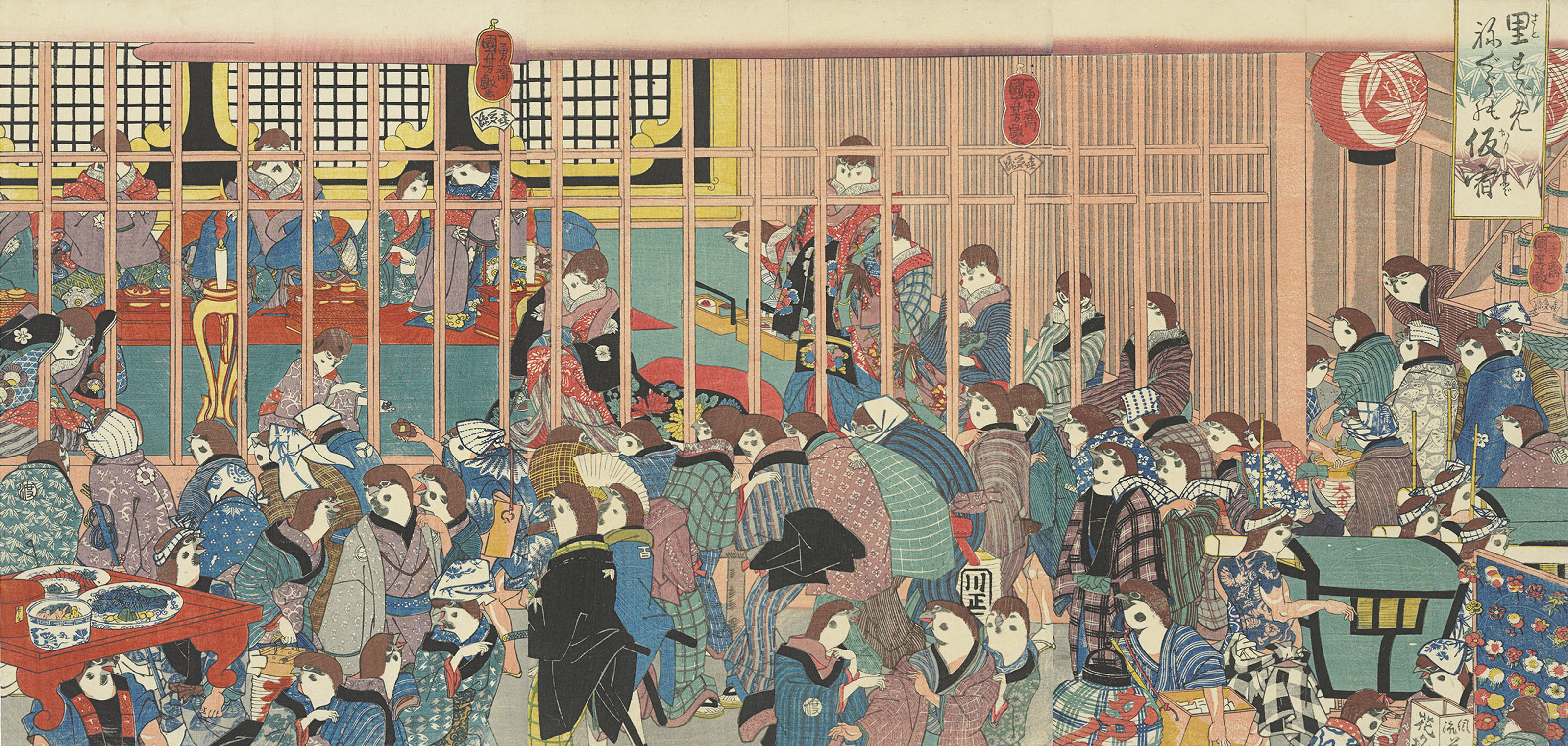 Catalog image of Village Sparrows: Temporary Shelter in the Nest (Sato suzume negura no kariyado)