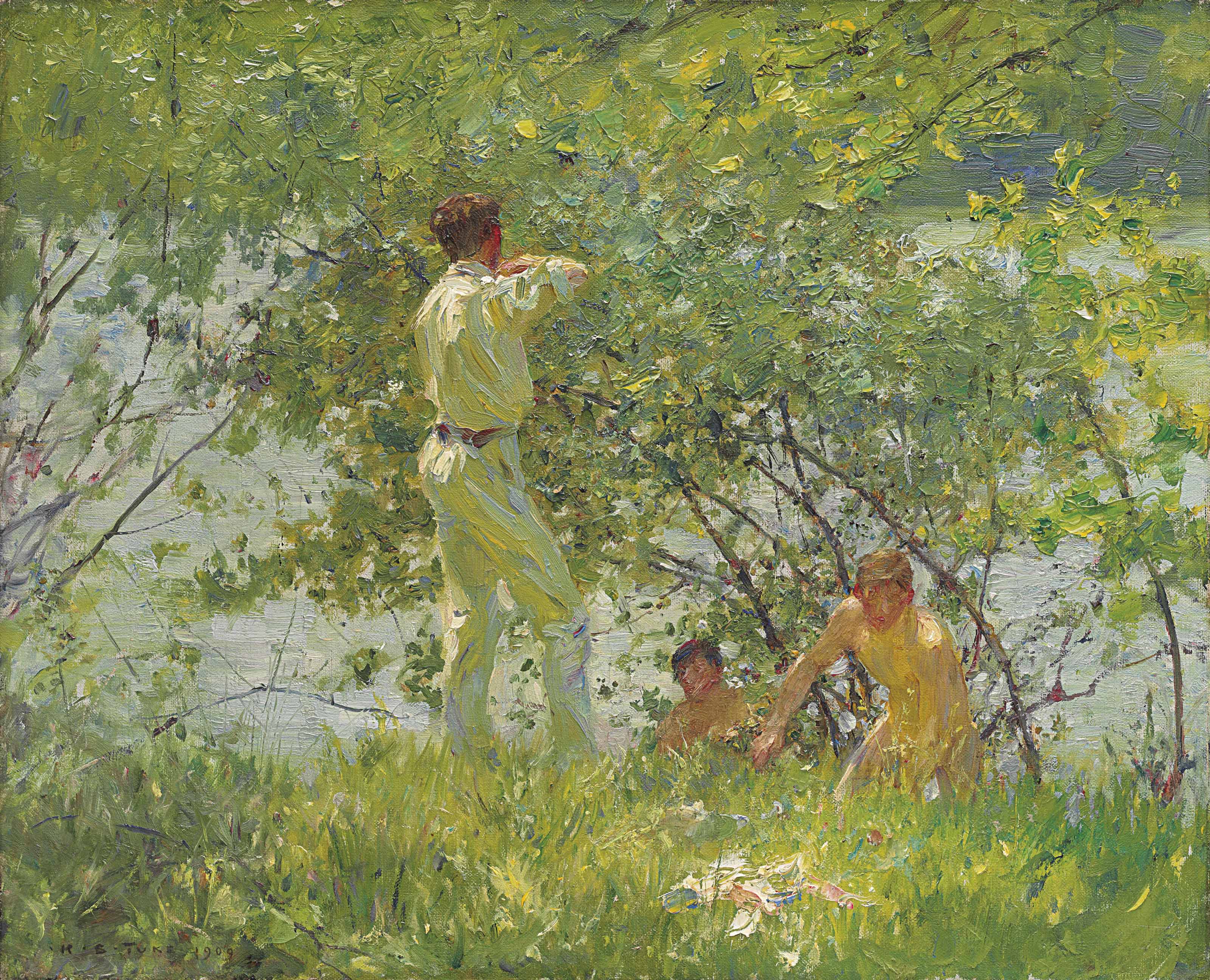 Henry Scott Tuke R A R W S 1858 1929 Leafy June 20th