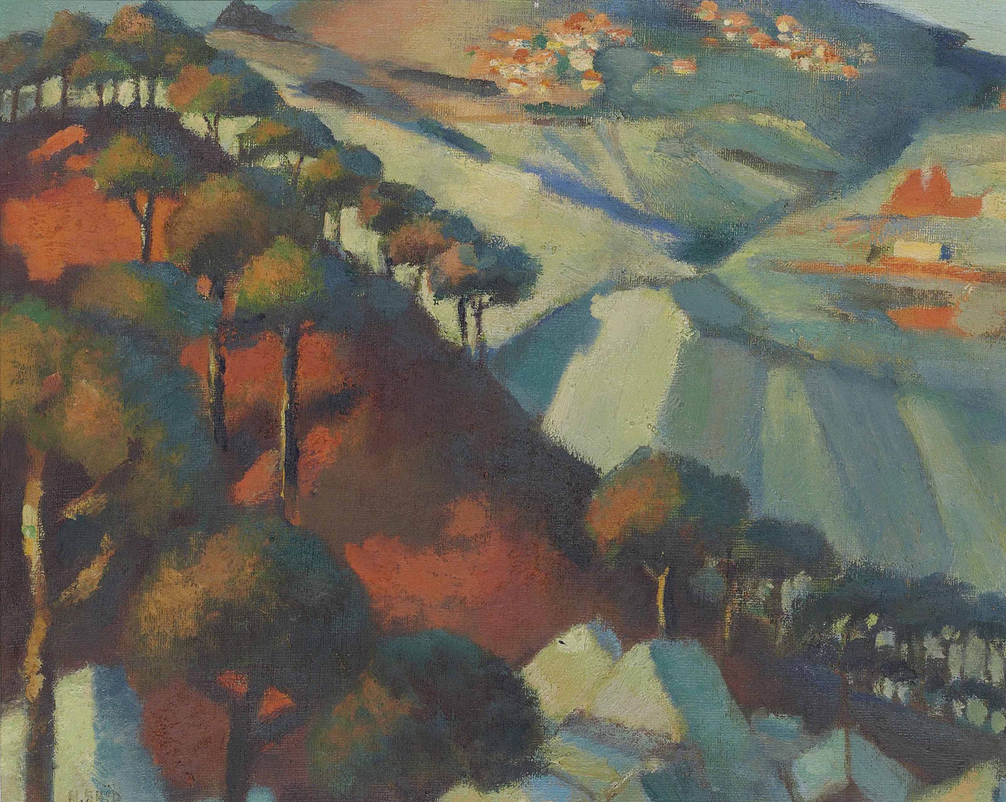 Mahmoud Saïd Egyptian 1897 1964 Coucher De Soleil Vers