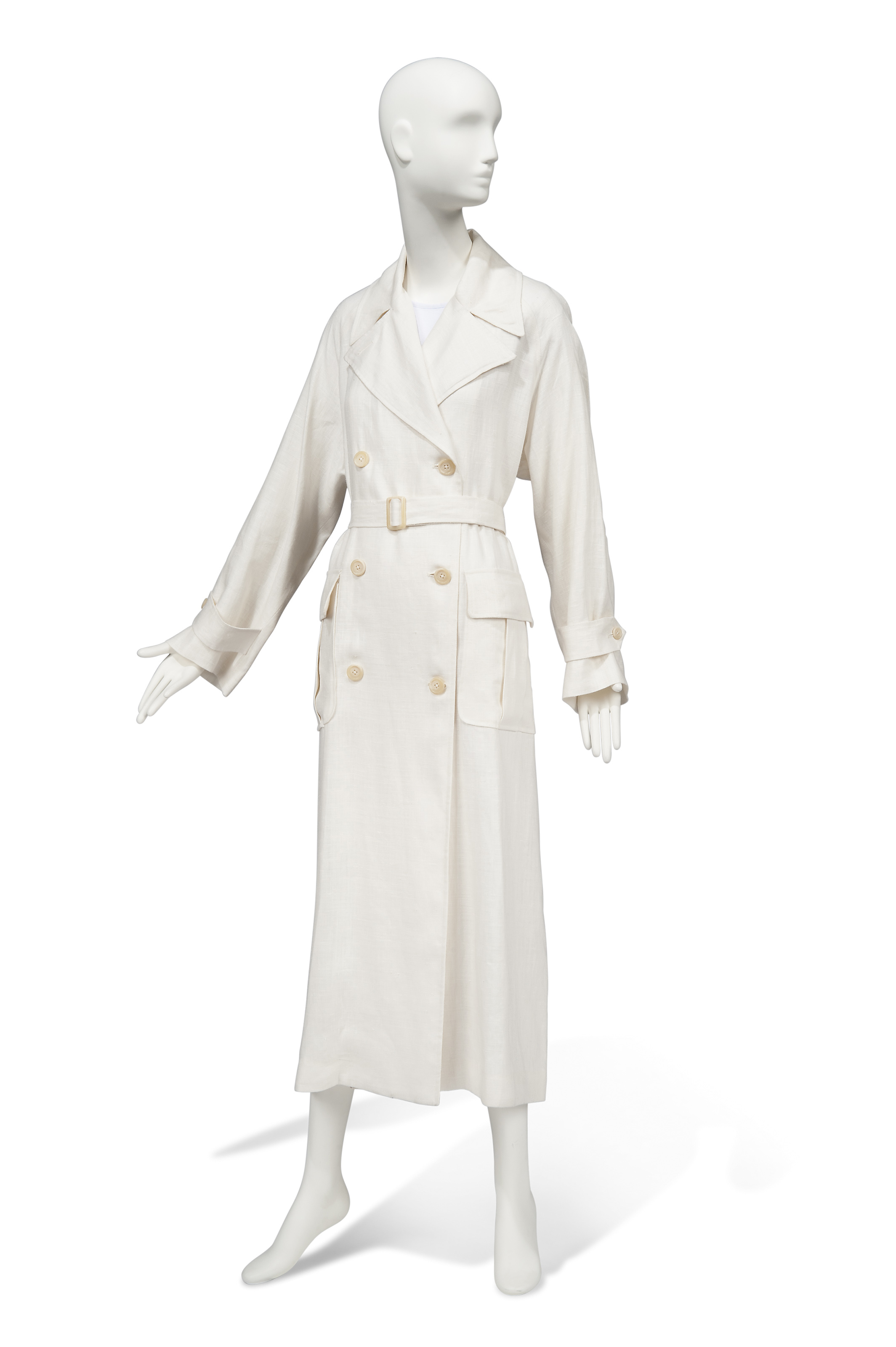 White evening coat top