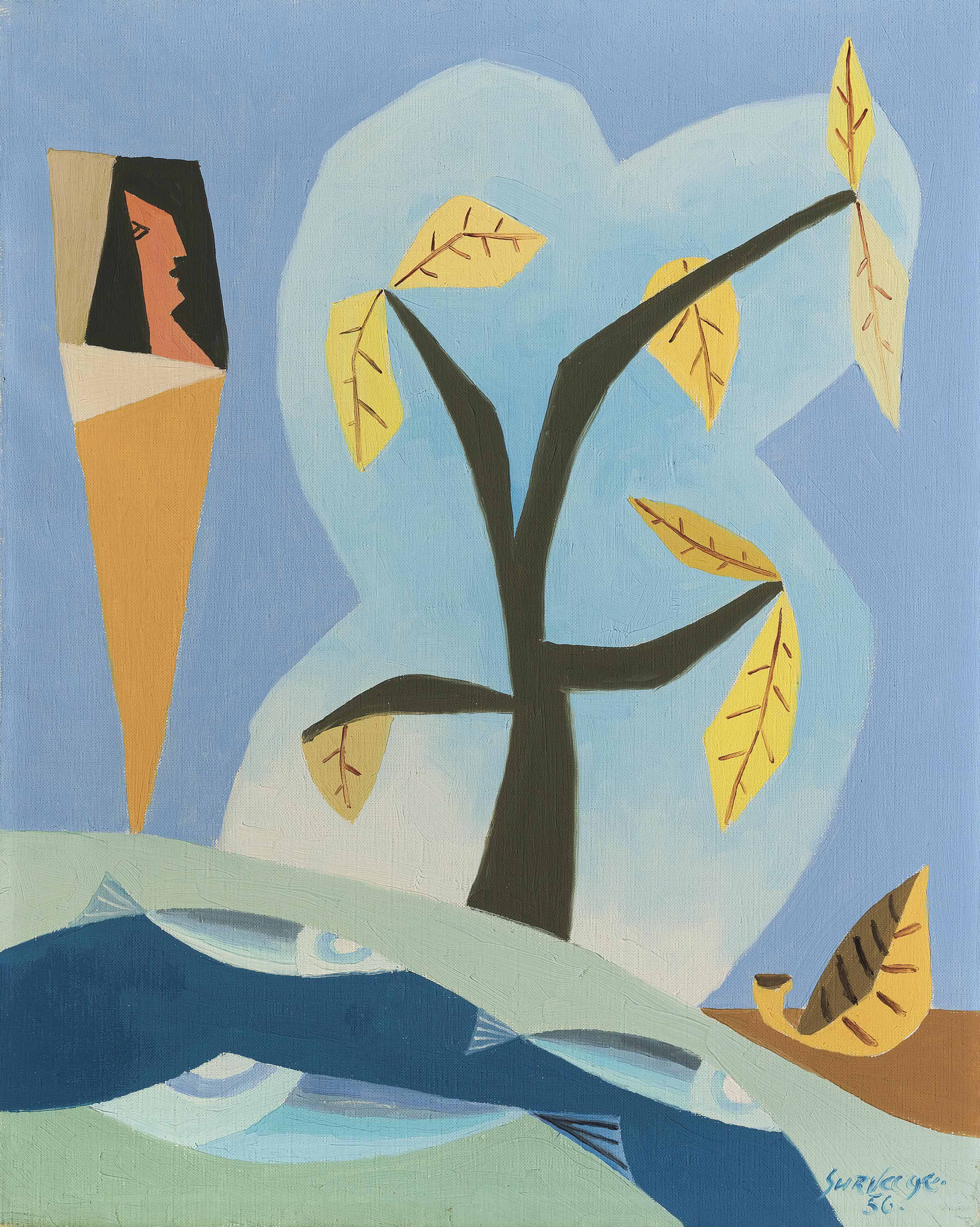 Leopold Survage、【Paysage cubiste】 Leopold Survage (1878-1968) , Paysage du Roussillon | Christie's