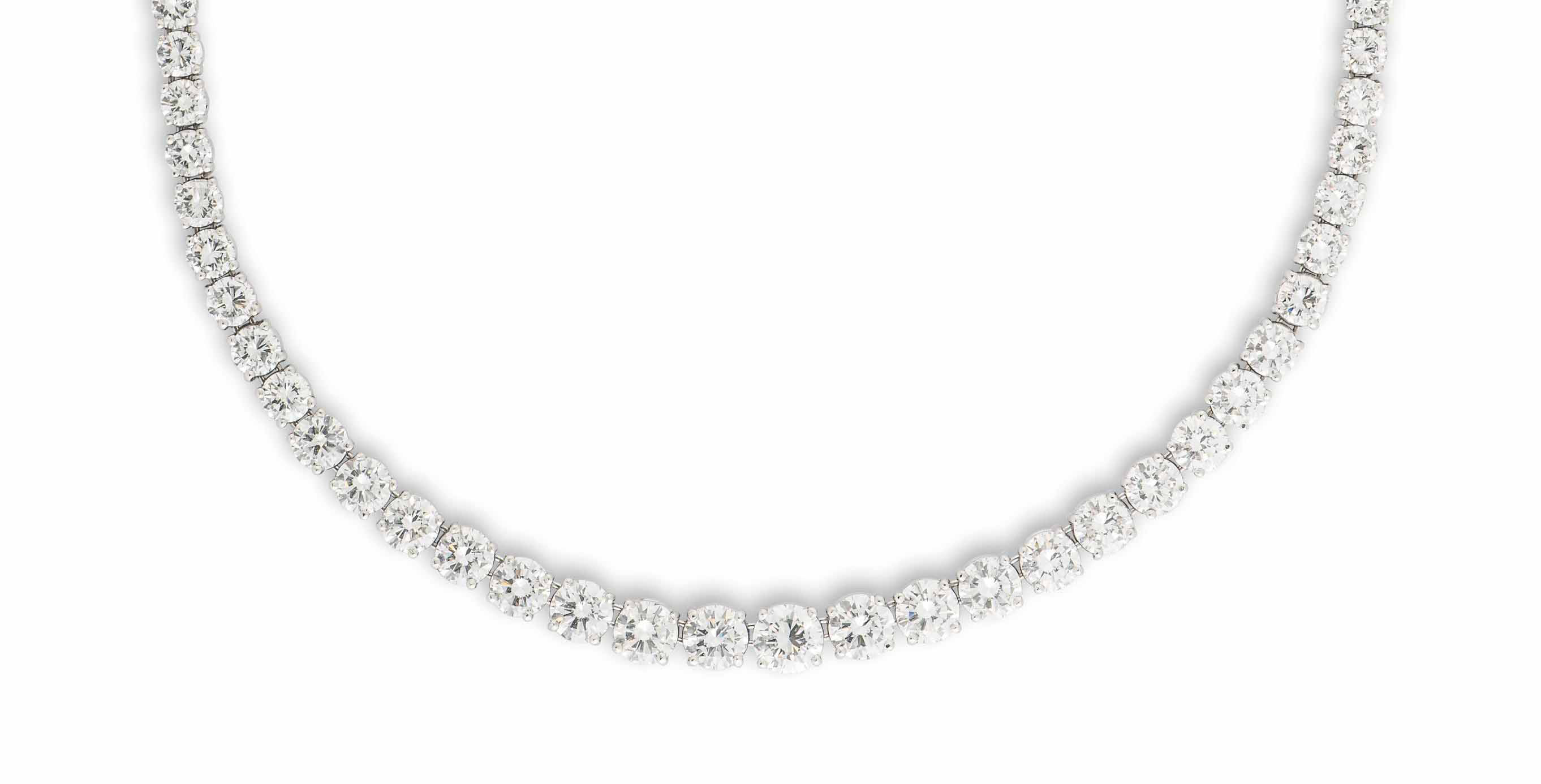 A DIAMOND LINE NECKLACE Christie's