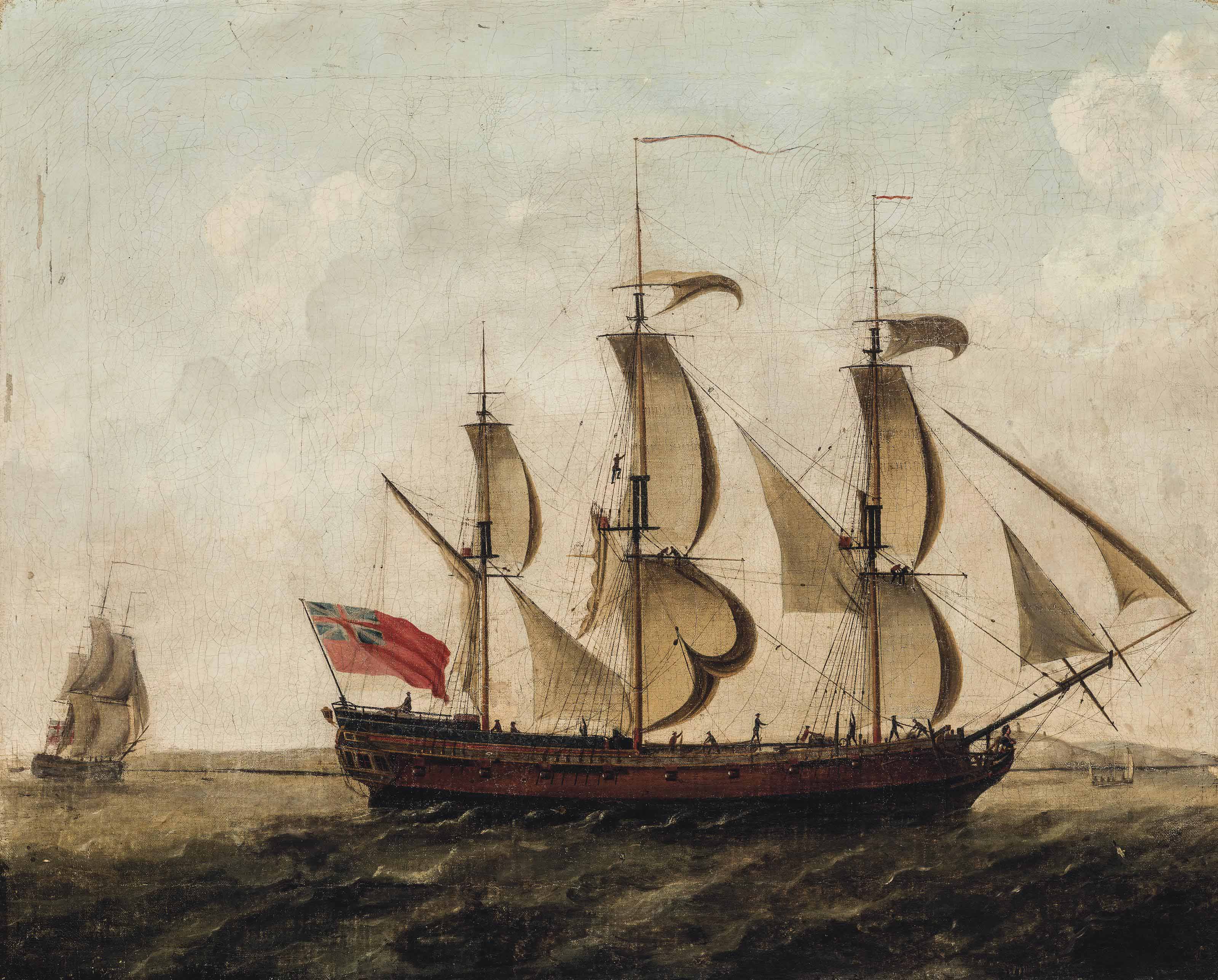Francis Holman 1729 1790 An East Indiaman In Two
