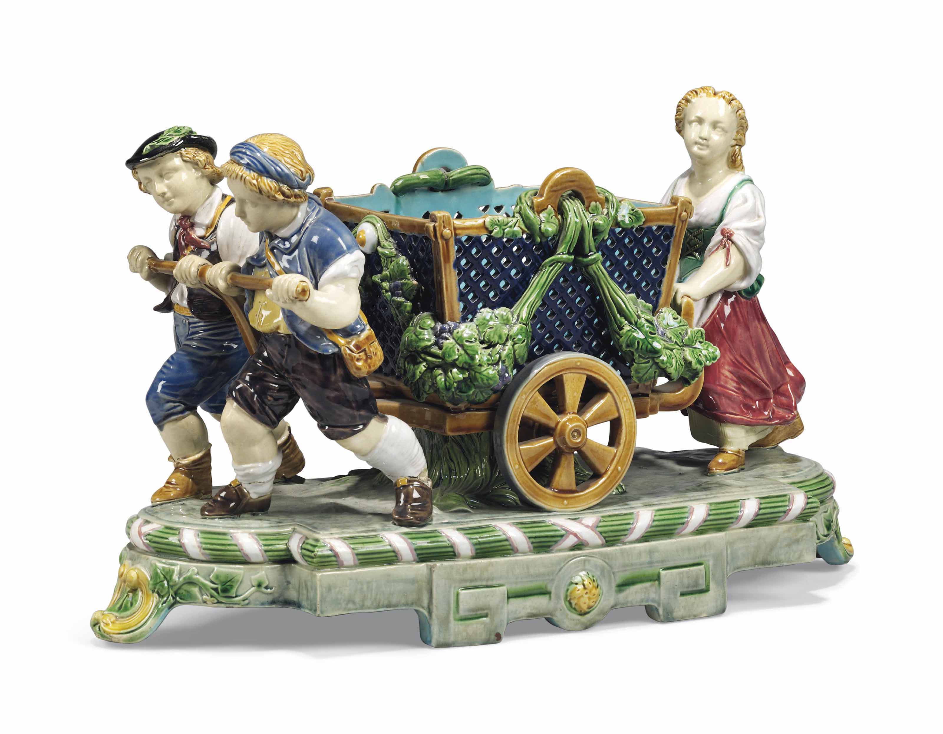 TWO MEISSEN BLACKAMOOR FIGURES, CIRCA 1745, BLUE CROSSED SWORDS