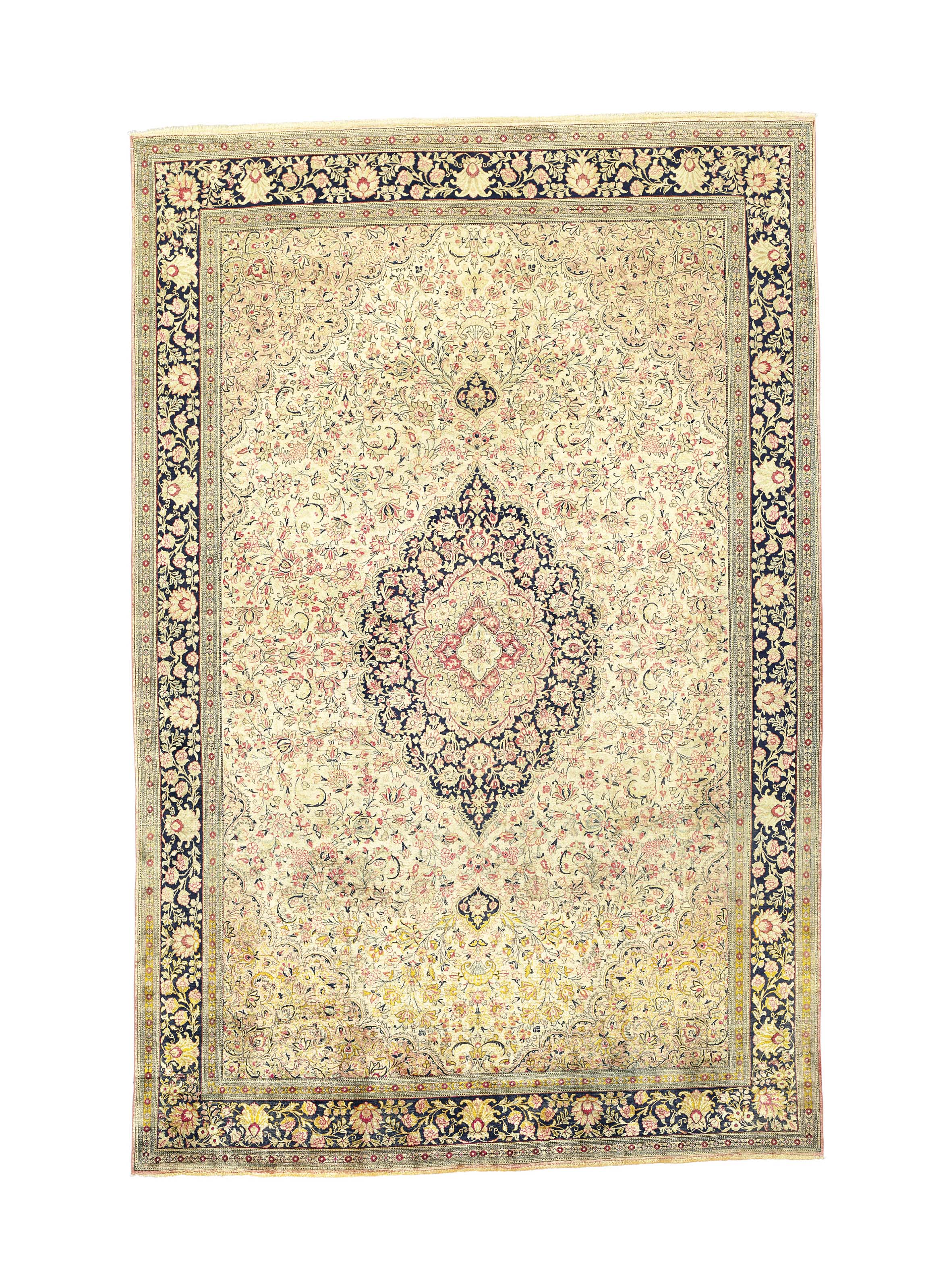 AN EXTREMELY FINE SILK QUM CARPET , CENTRAL PERSIA, MID 20TH CENTURY Christie's