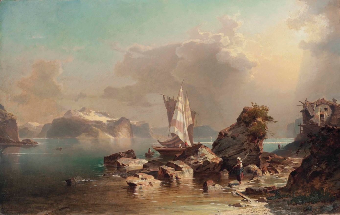 Franz Richard Unterberger (AUSTRIAN, 18381902), Figures on the side of