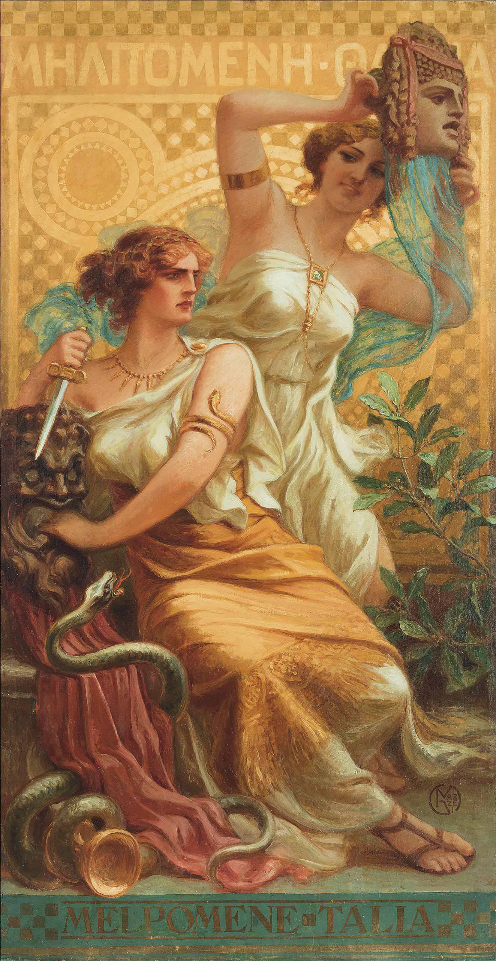 Giuseppe Mazzei (Italian, 1867-1944) , Melpomene and Thalia | Christie's