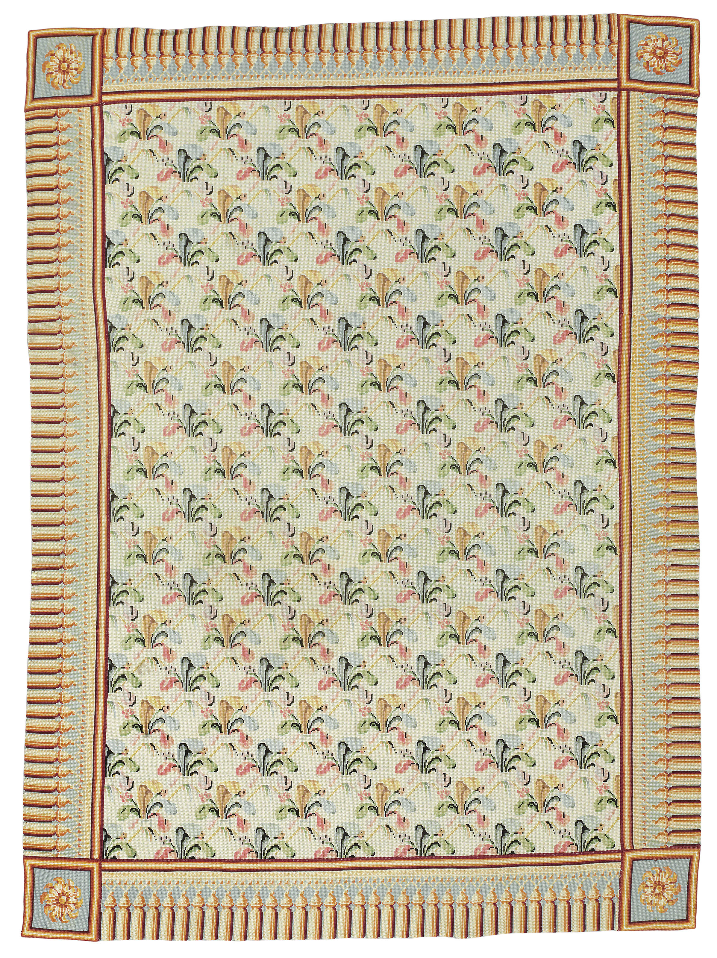 A NEEDLEPOINT CARPET AND RUG , PORTUGAL CIRCA 1920 Christie's