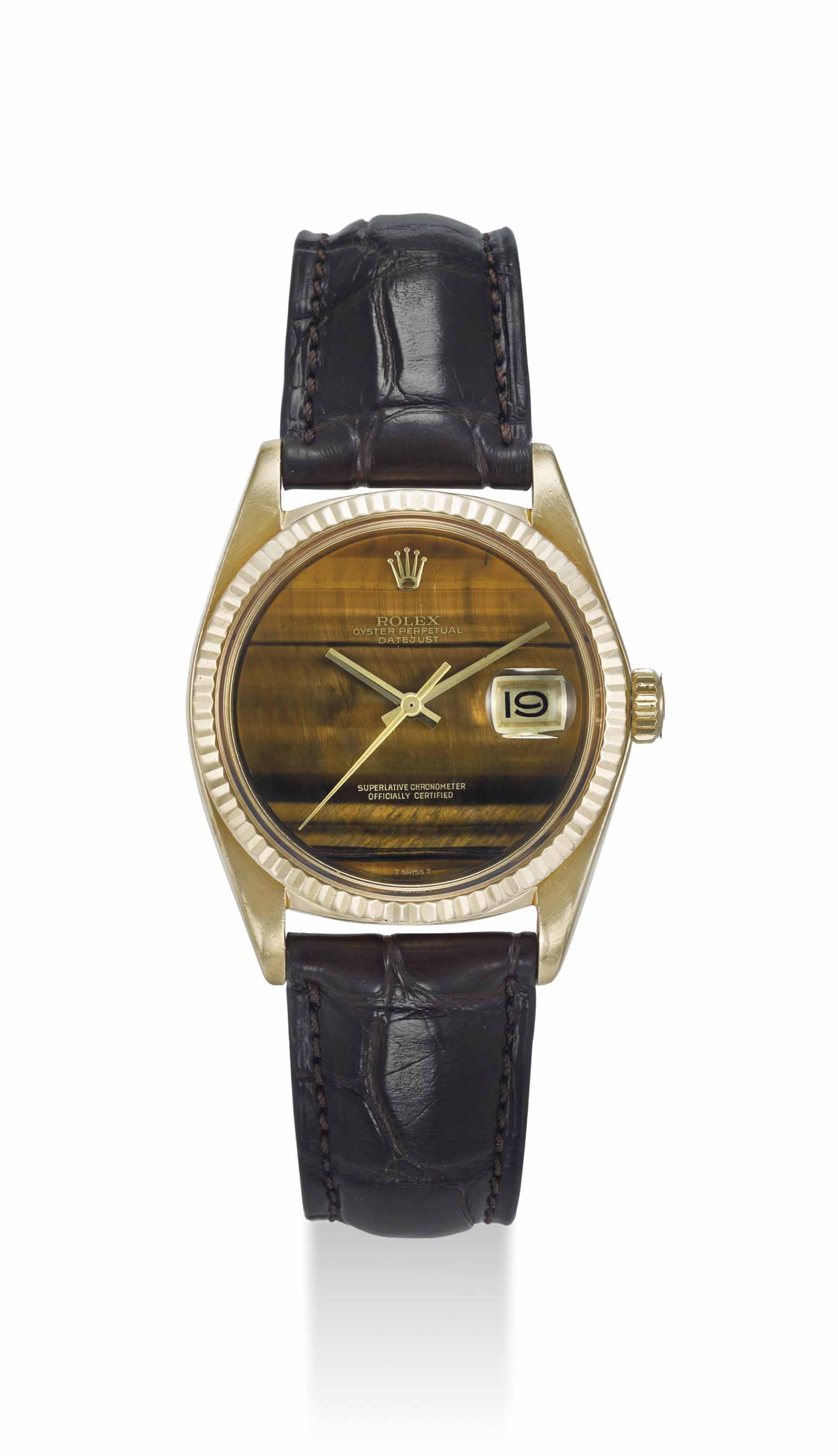 ROLEX. AN 18K GOLD AUTOMATIC WRISTWATCH WITH SWEEP CENTRE SECONDS