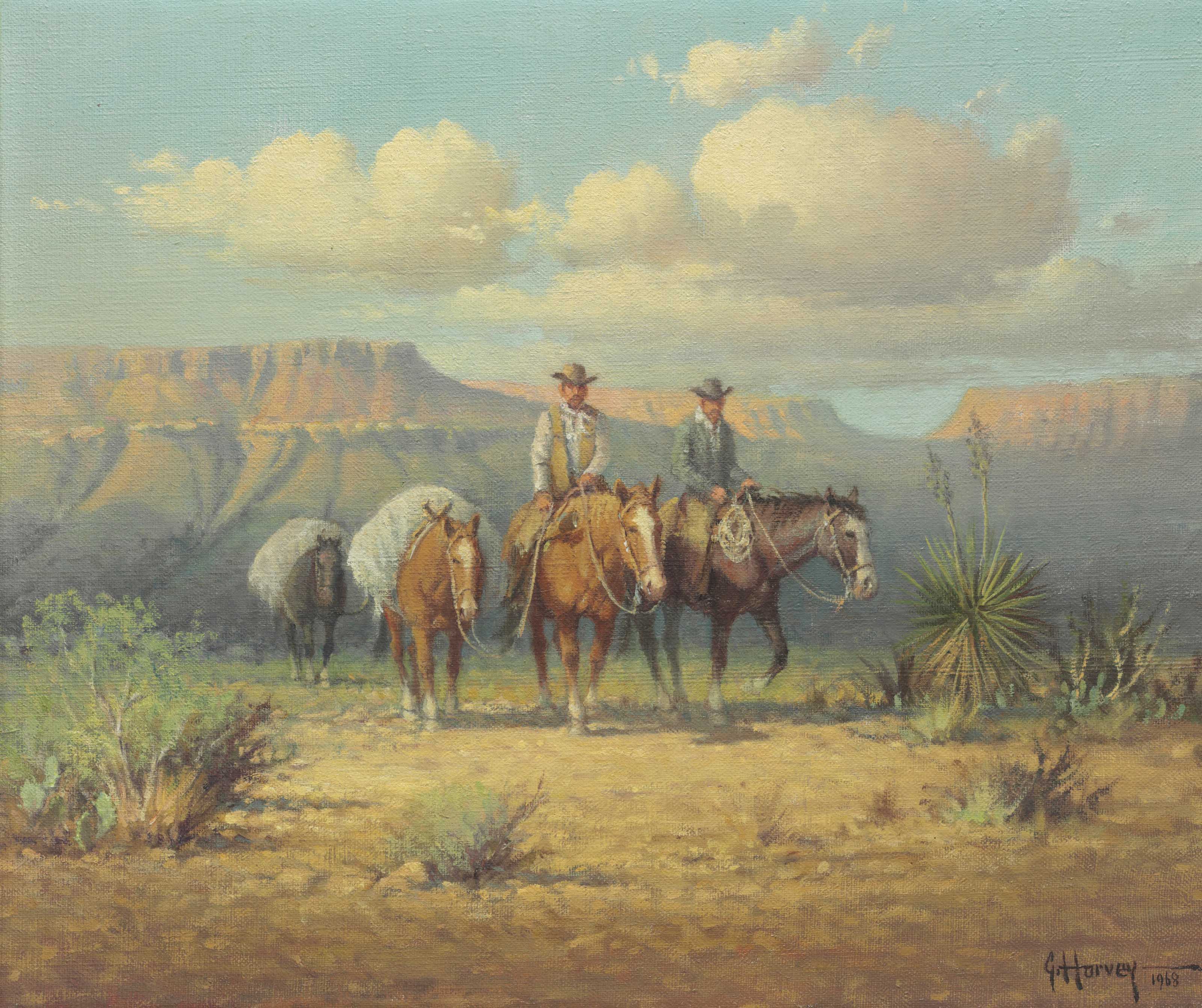 G. Harvey (b. 1933), Rangers Along the Border | Christie's
