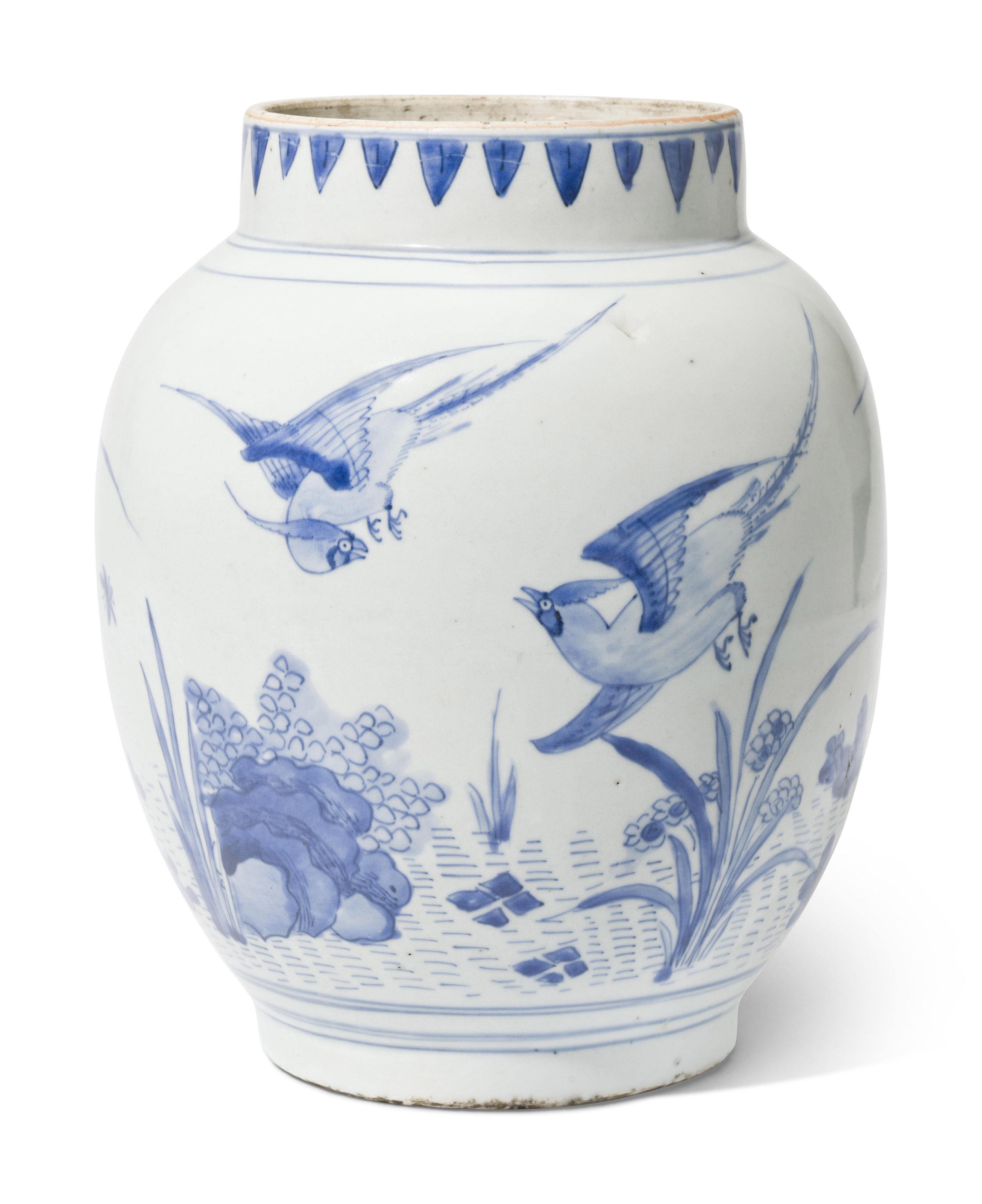 2017 ECO 0004 000 a blue and white ovoid vase chongzhen shunzhi period