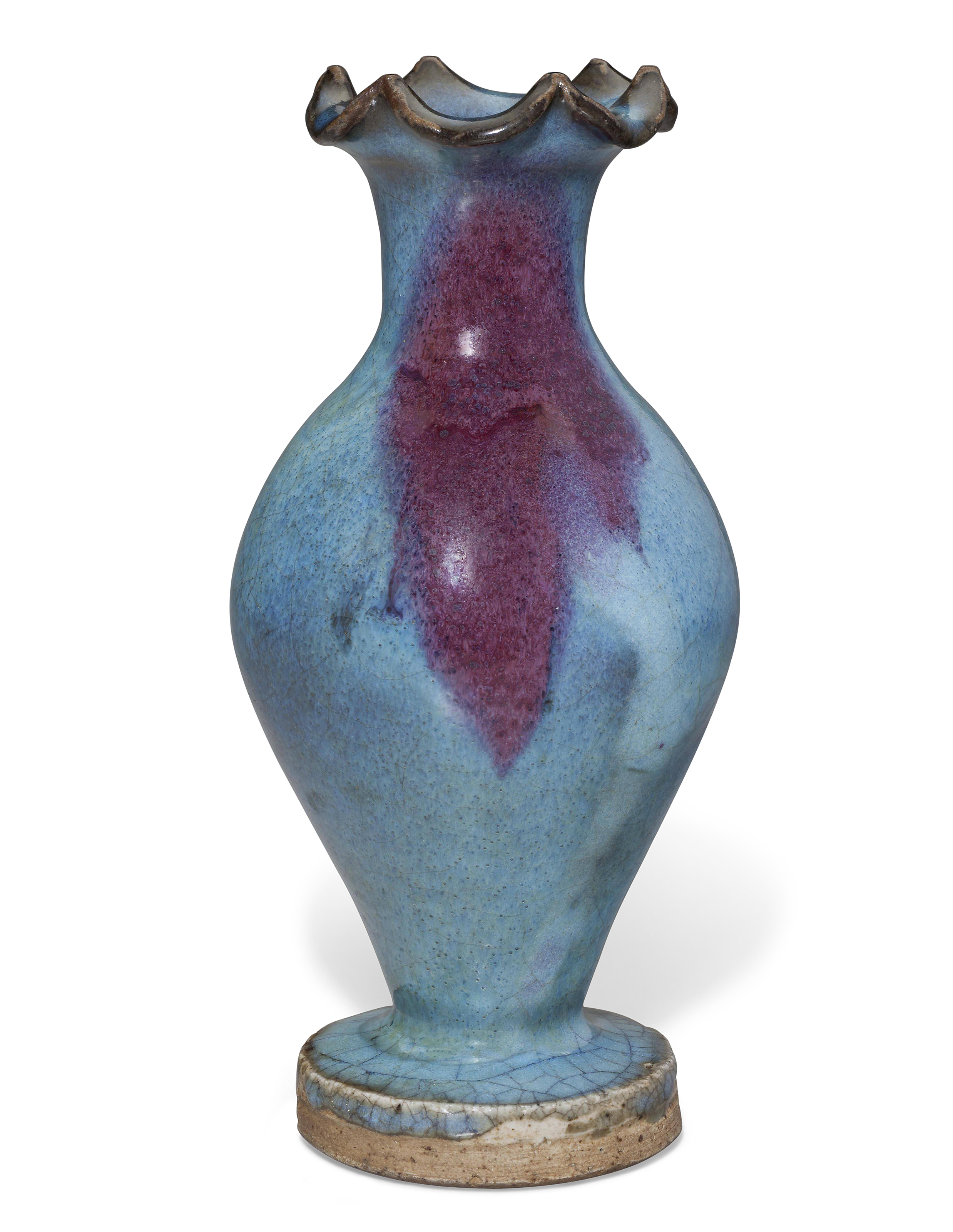 元/明 钧窑花口瓶