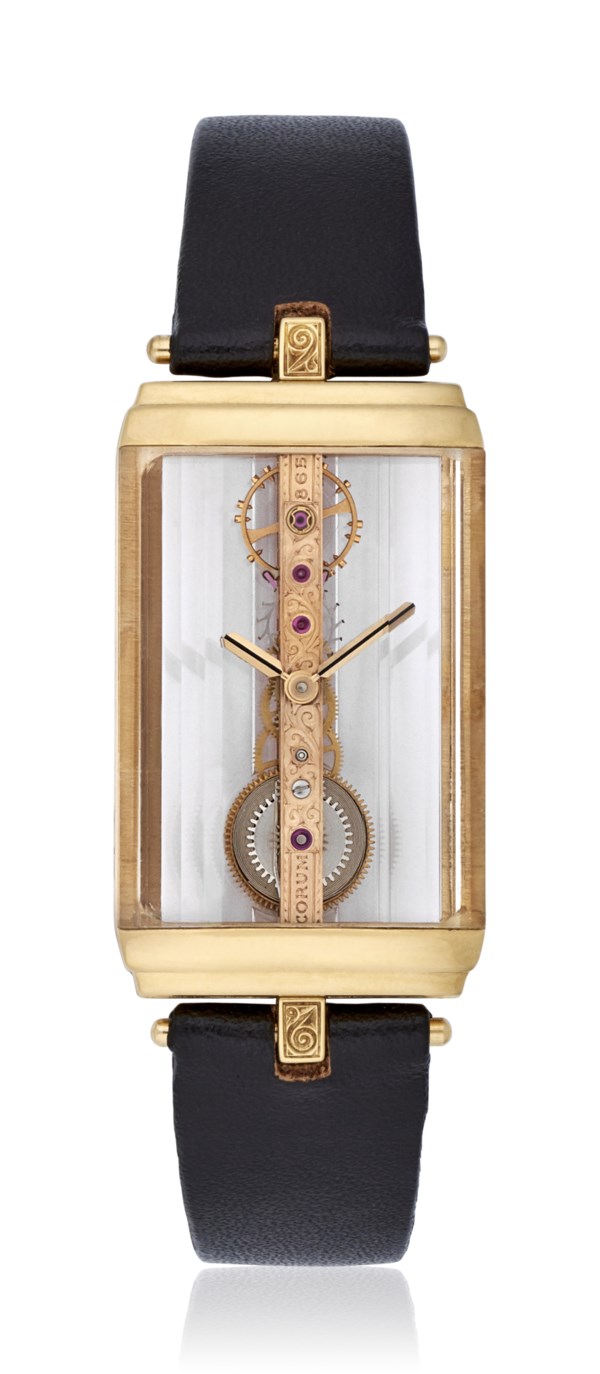 Corum Watches With Gears Showing Pre-Owned Corum Golden Bridge Men