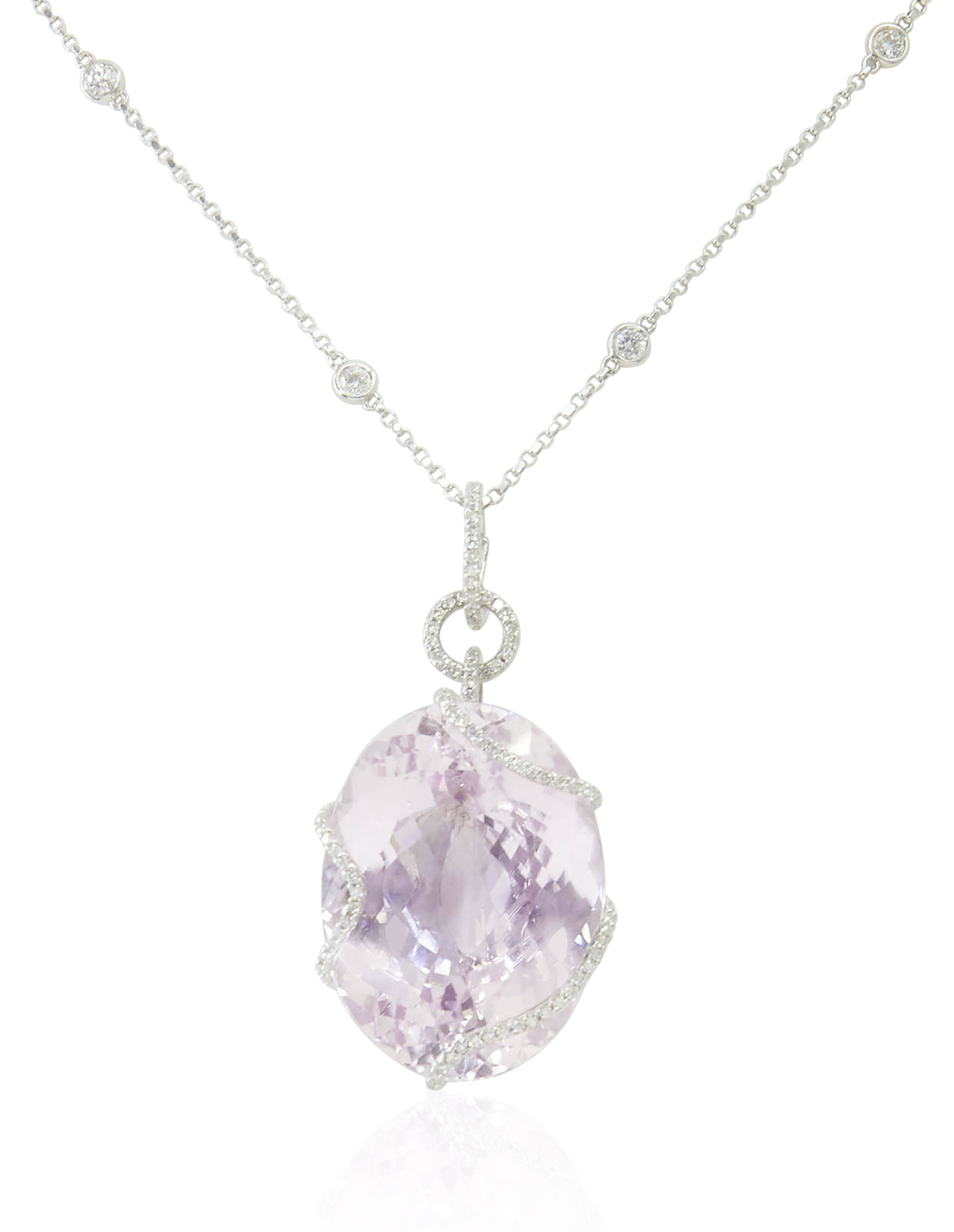 KUNZITE AND DIAMOND PENDANT NECKLACE, Christie’s