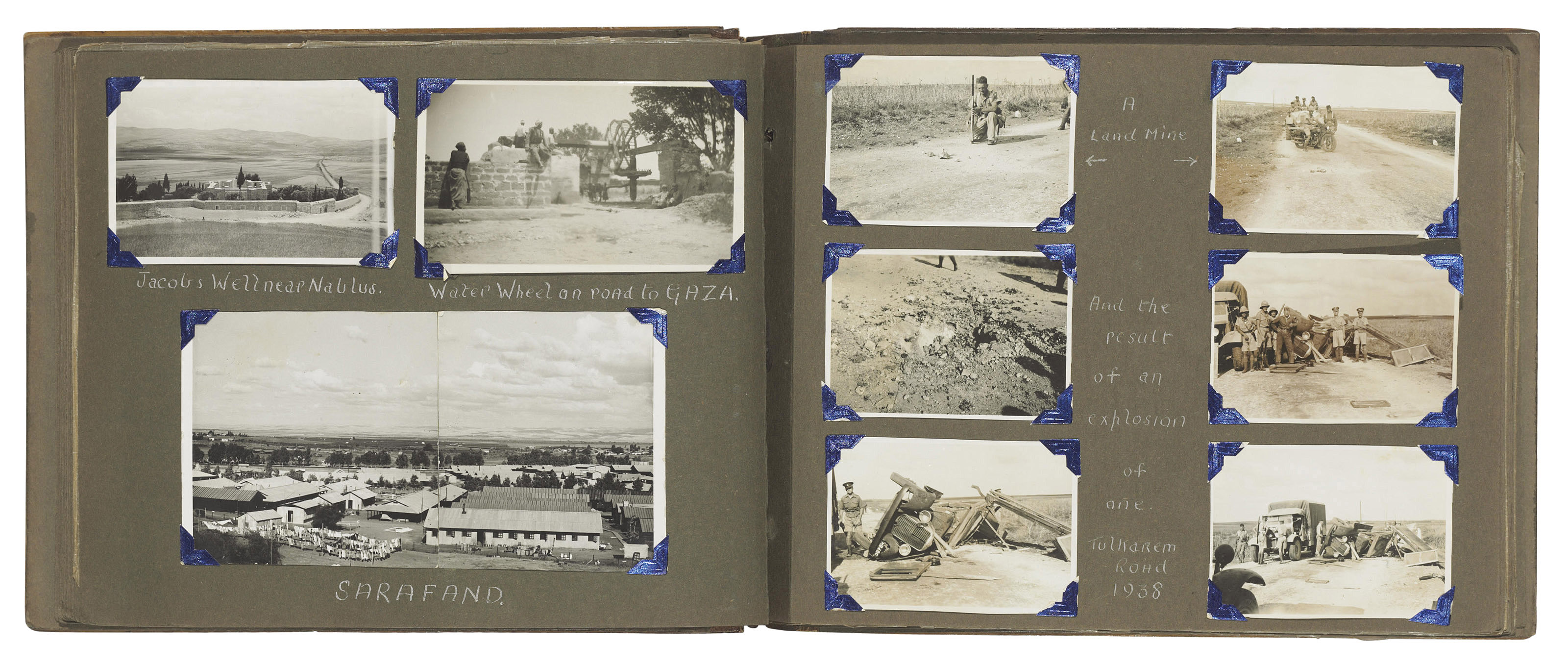 PHOTOGRAPH ALBUM, PALESTINE, 1937-1938, THE BRITISH ARMY & THE ARAB