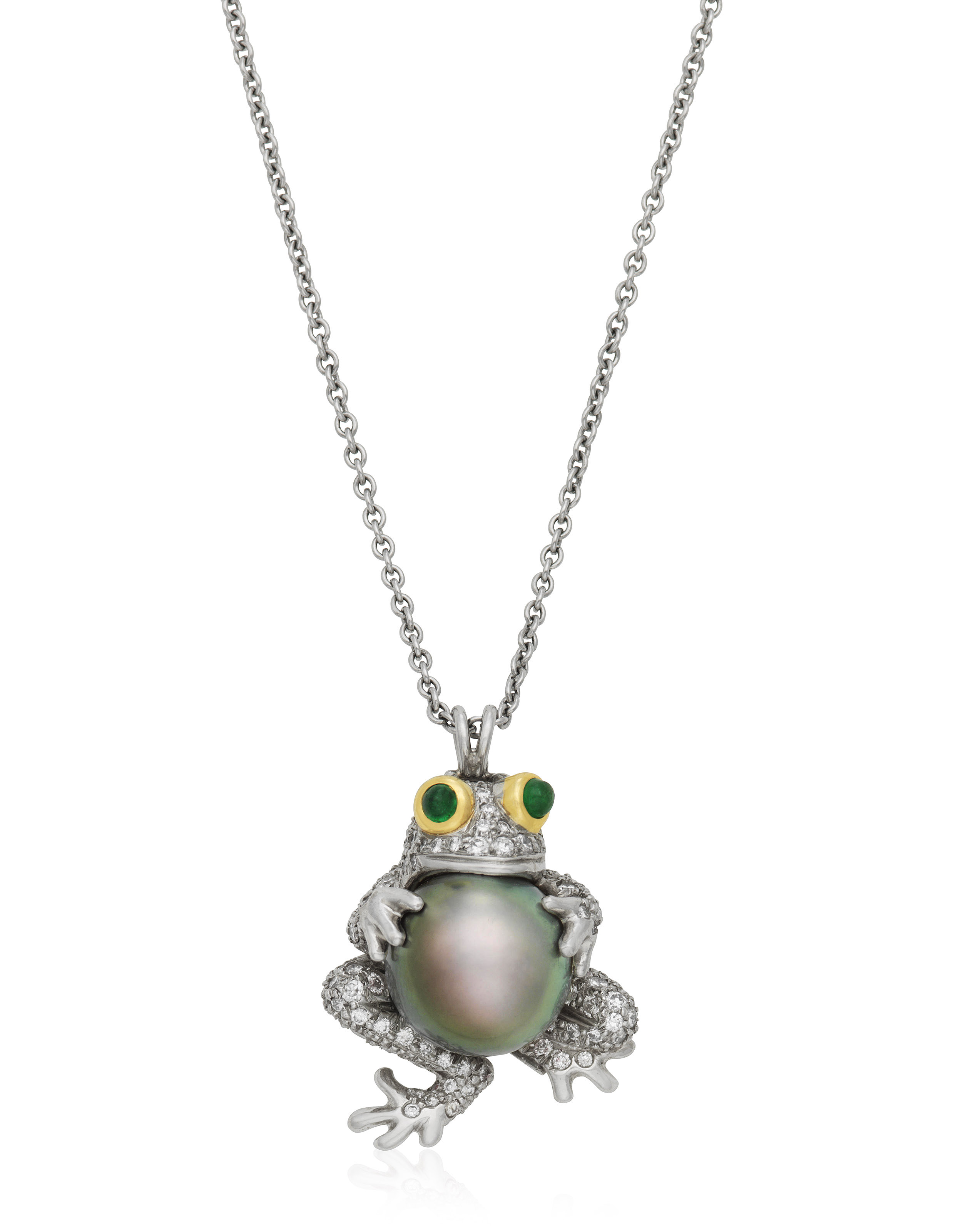 TIFFANY CO. MULTI GEM FROG PENDANT NECKLACE Christie s
