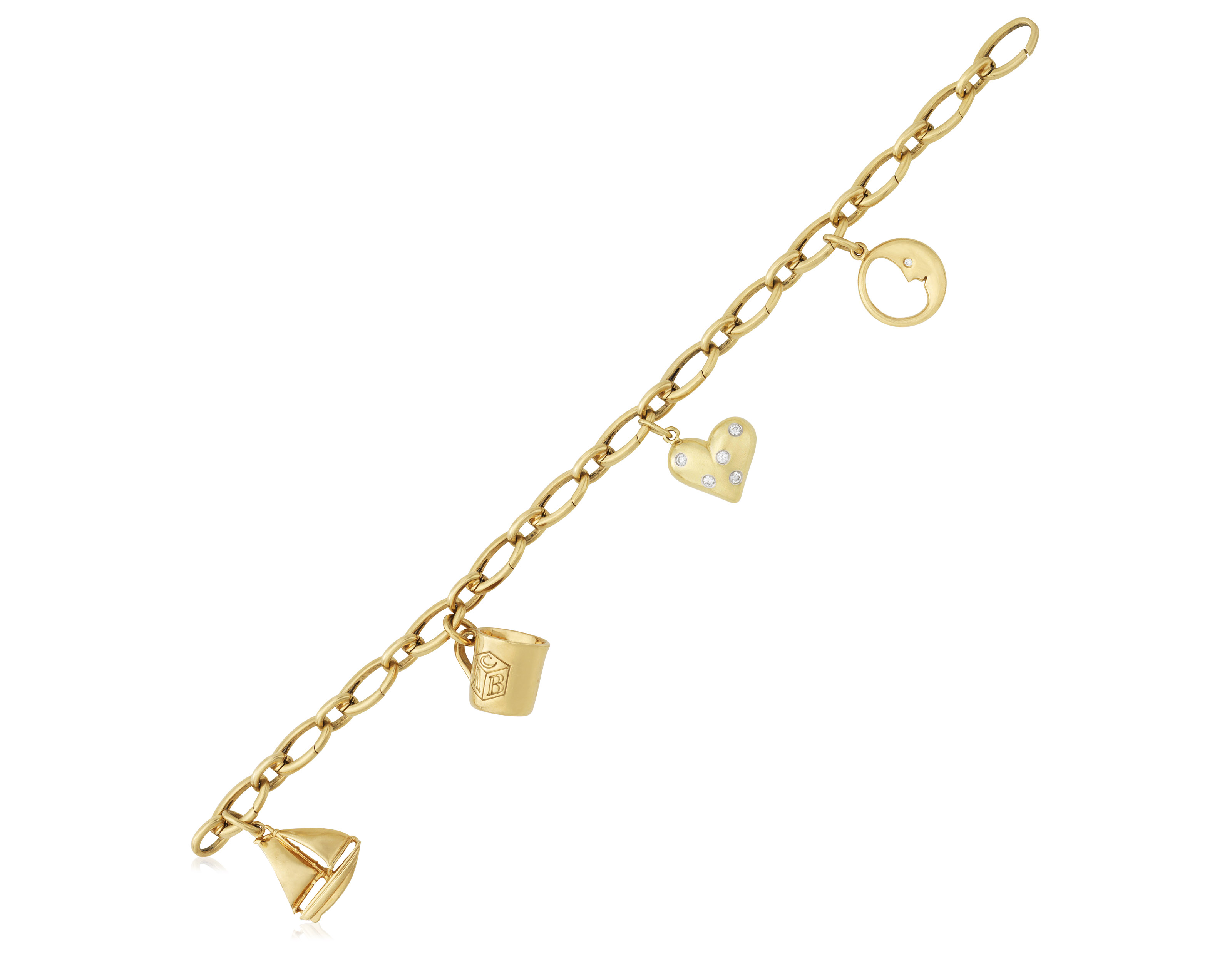 Tiffany & Co. 18K Elsa Peretti® Charm Bracelet - 18K Yellow Gold Charm,  Bracelets - TIF251765 | The RealReal