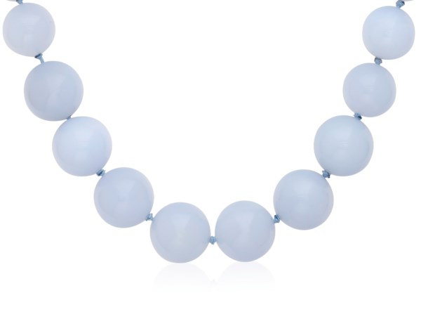 BLUE CHALCEDONY BEAD NECKLACE, Christie's