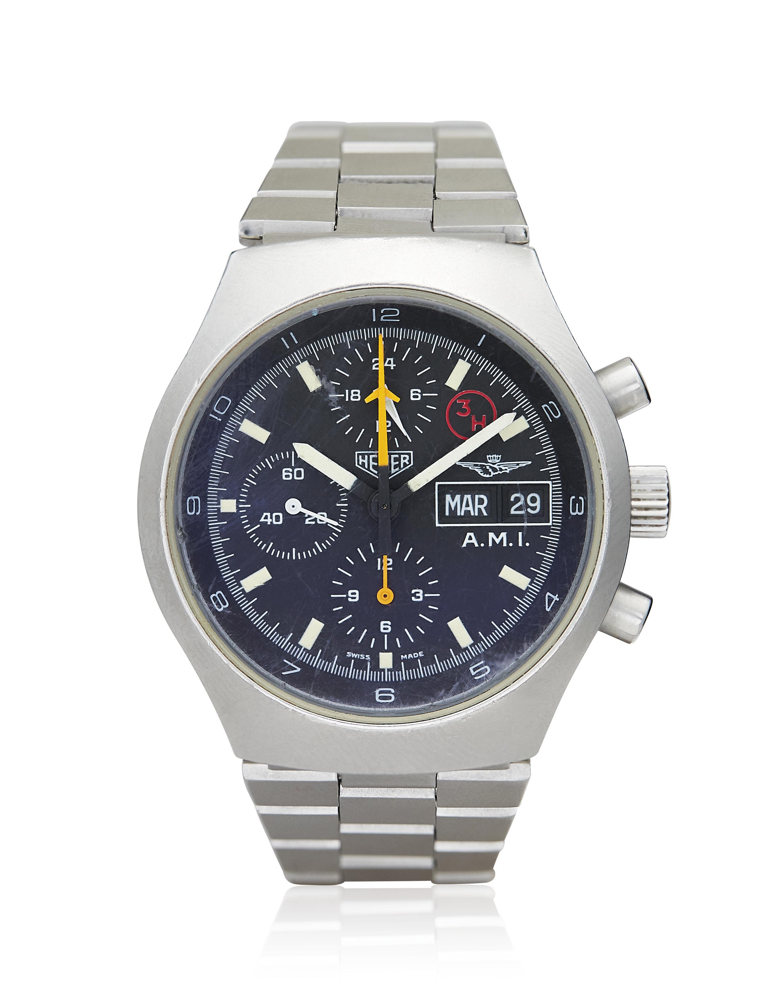 HEUER MILITARY CHRONOGRAPH WRISTWATCH REF. 510.543 IT Christie s