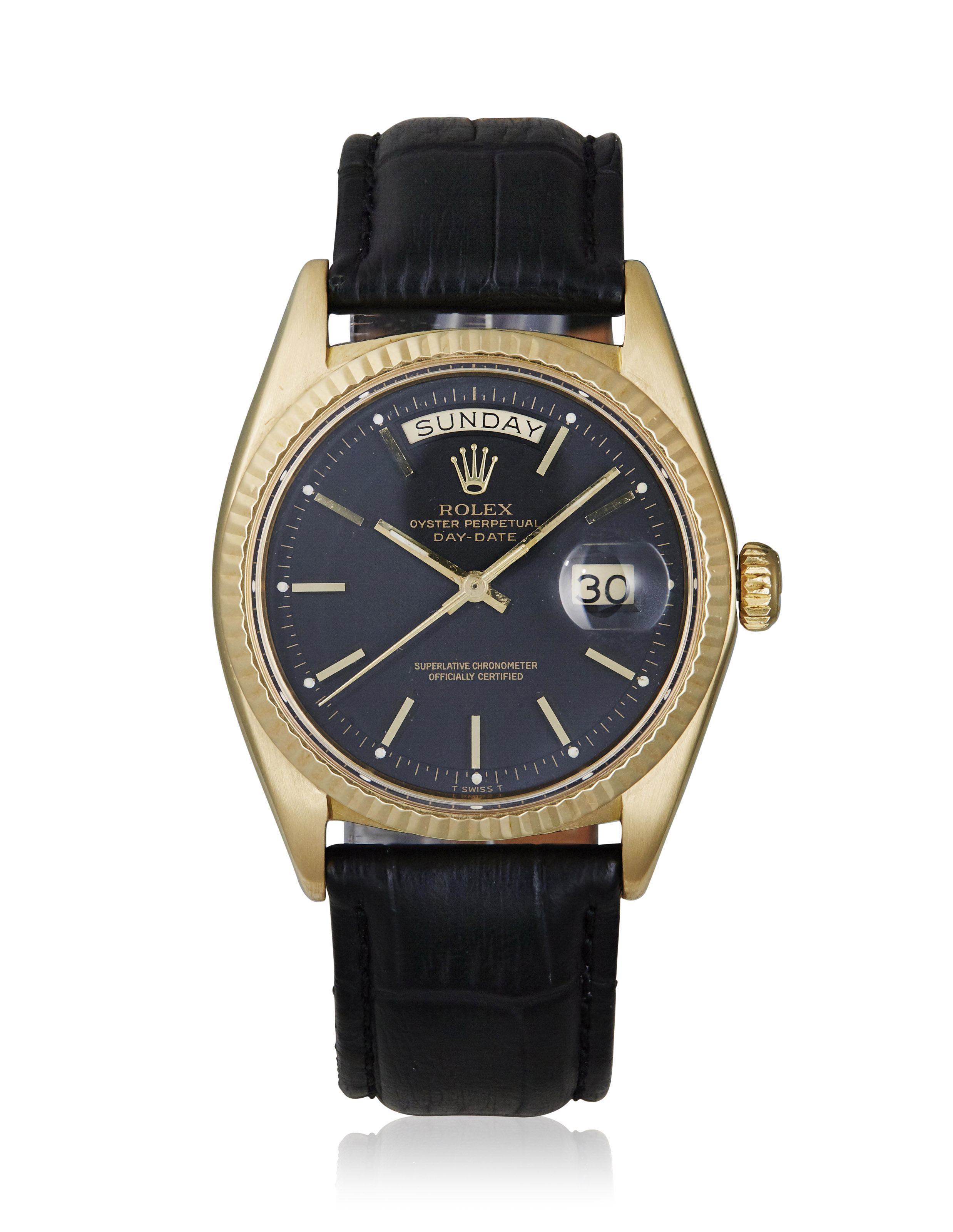 ROLEX, BLACK DIAL DAY-DATE, REF 1803, Christie's - Main Image