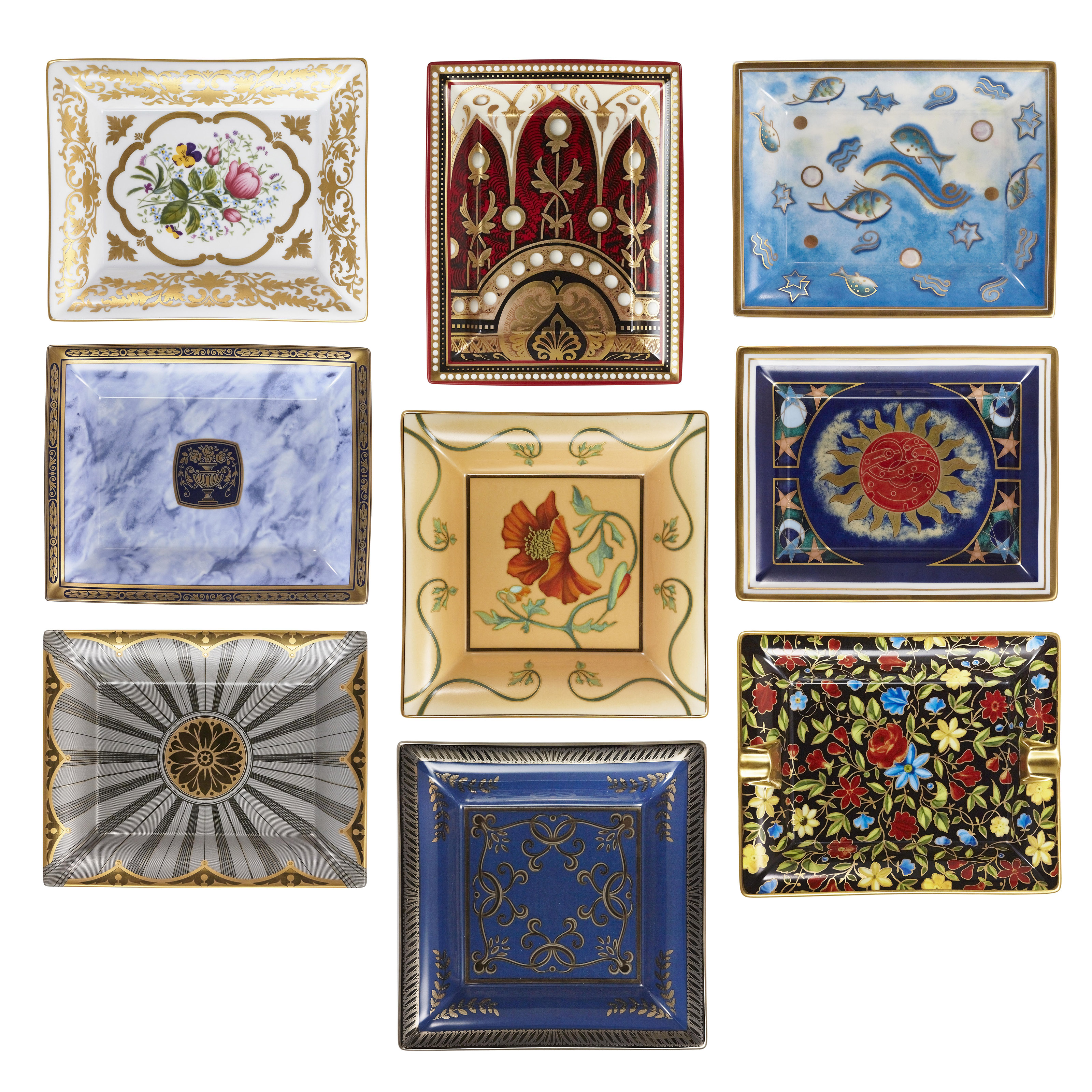 PATEK PHILIPPE A SET OF 9 LIMITED EDITIONS LIMONGES PORCELAIN