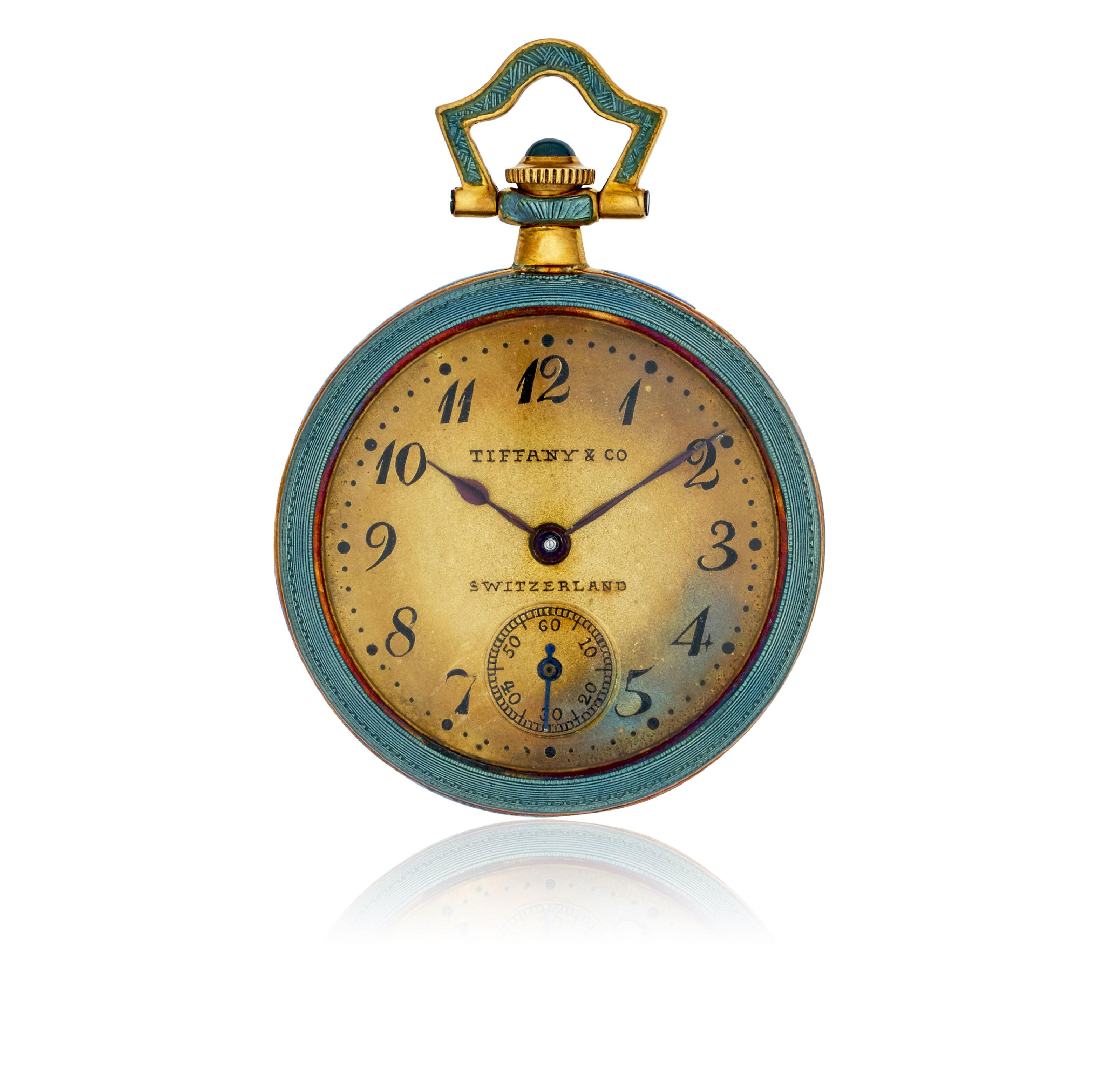 Catalog image of TIFFANY & CO., LADIES ENAMEL PENDANT WATCH WITH CHAIN