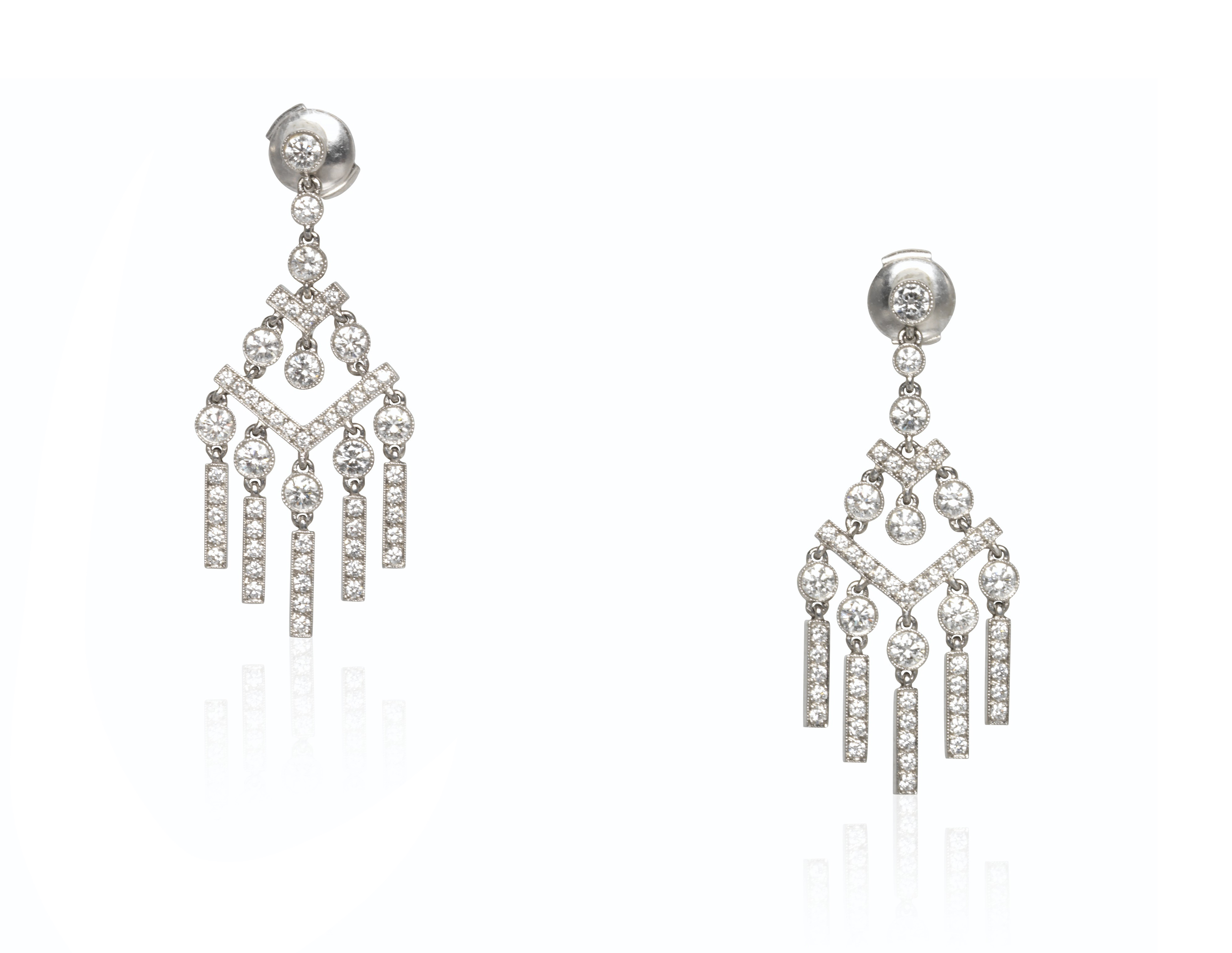Diamond drop earrings tiffany Outlet