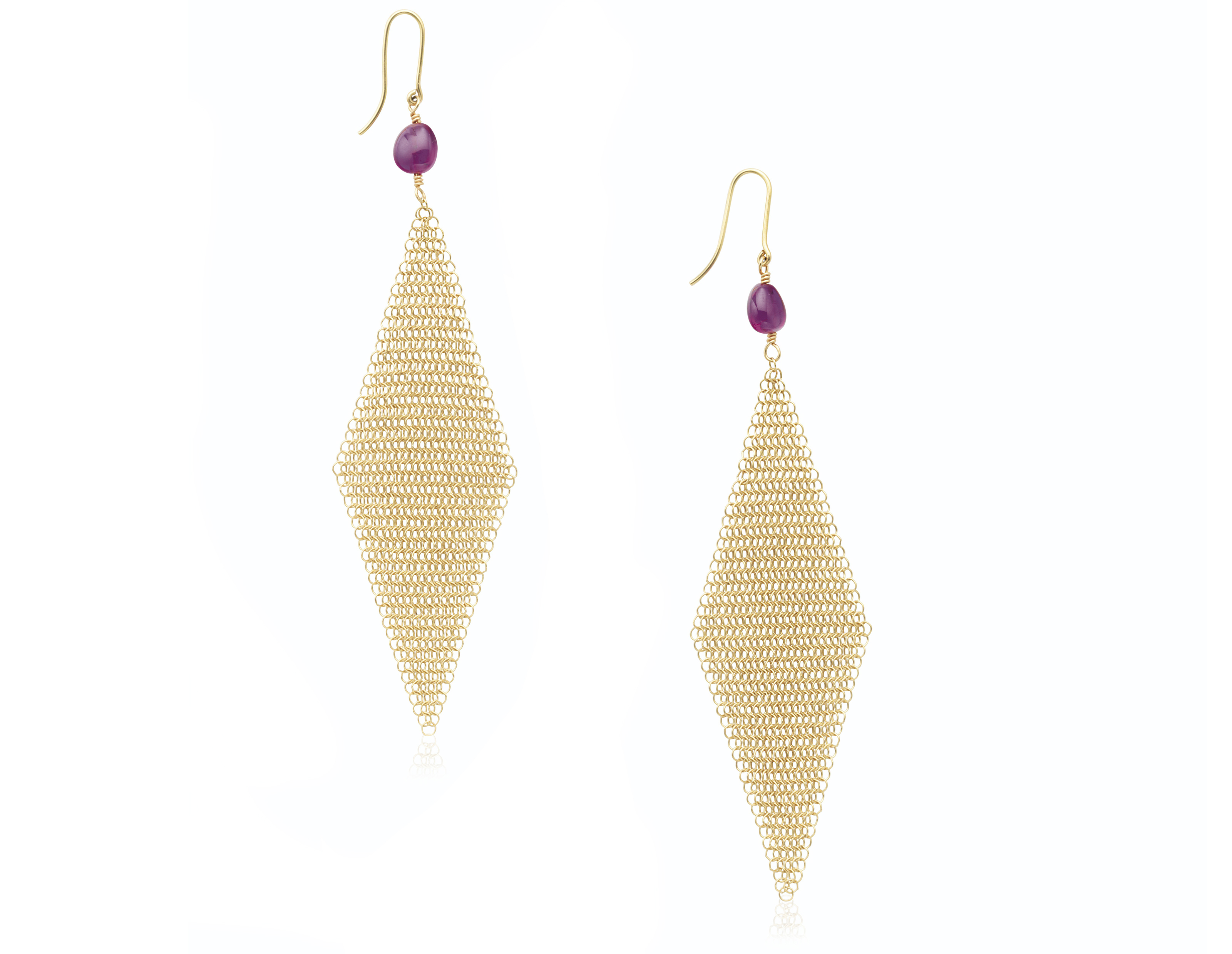 tiffany gold mesh earrings