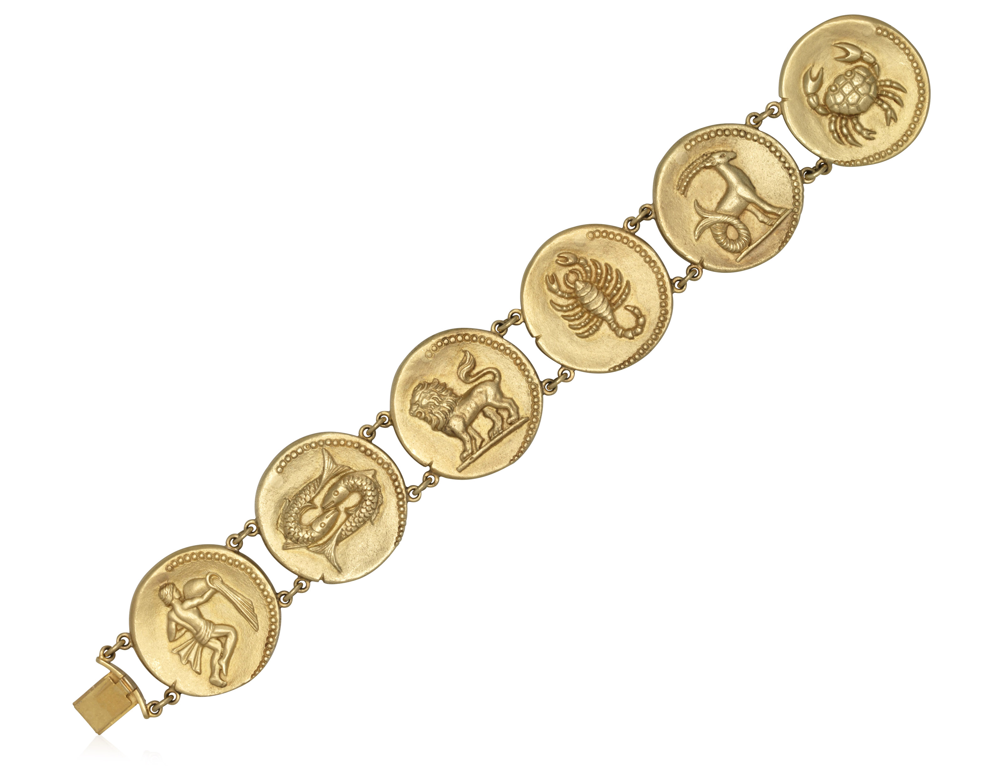 GOLD 'ZODIAC' MEDALLION BRACELET, Christie’s GOLD 'ZODIAC' MEDALLION