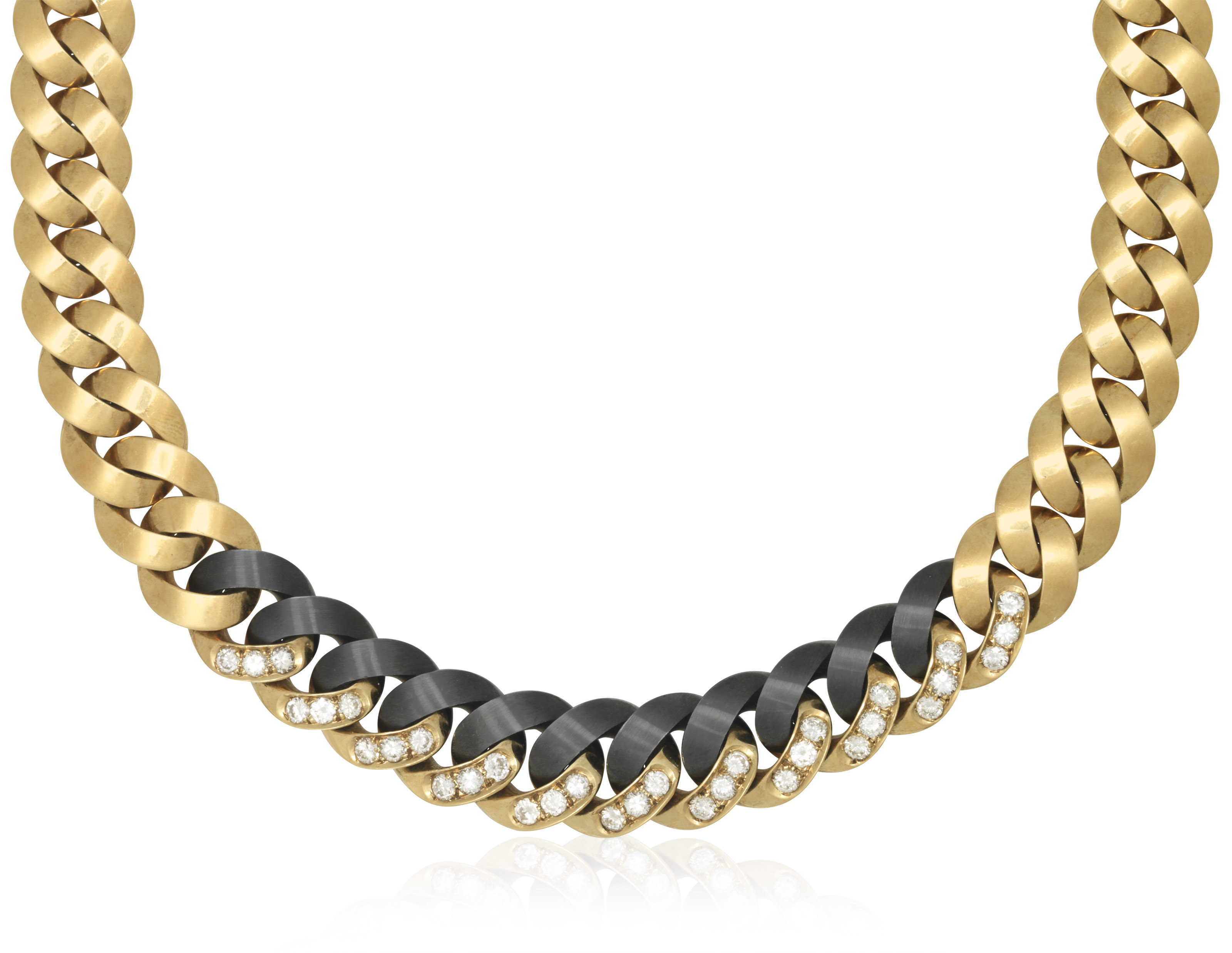 Diamond curb necklace clearance