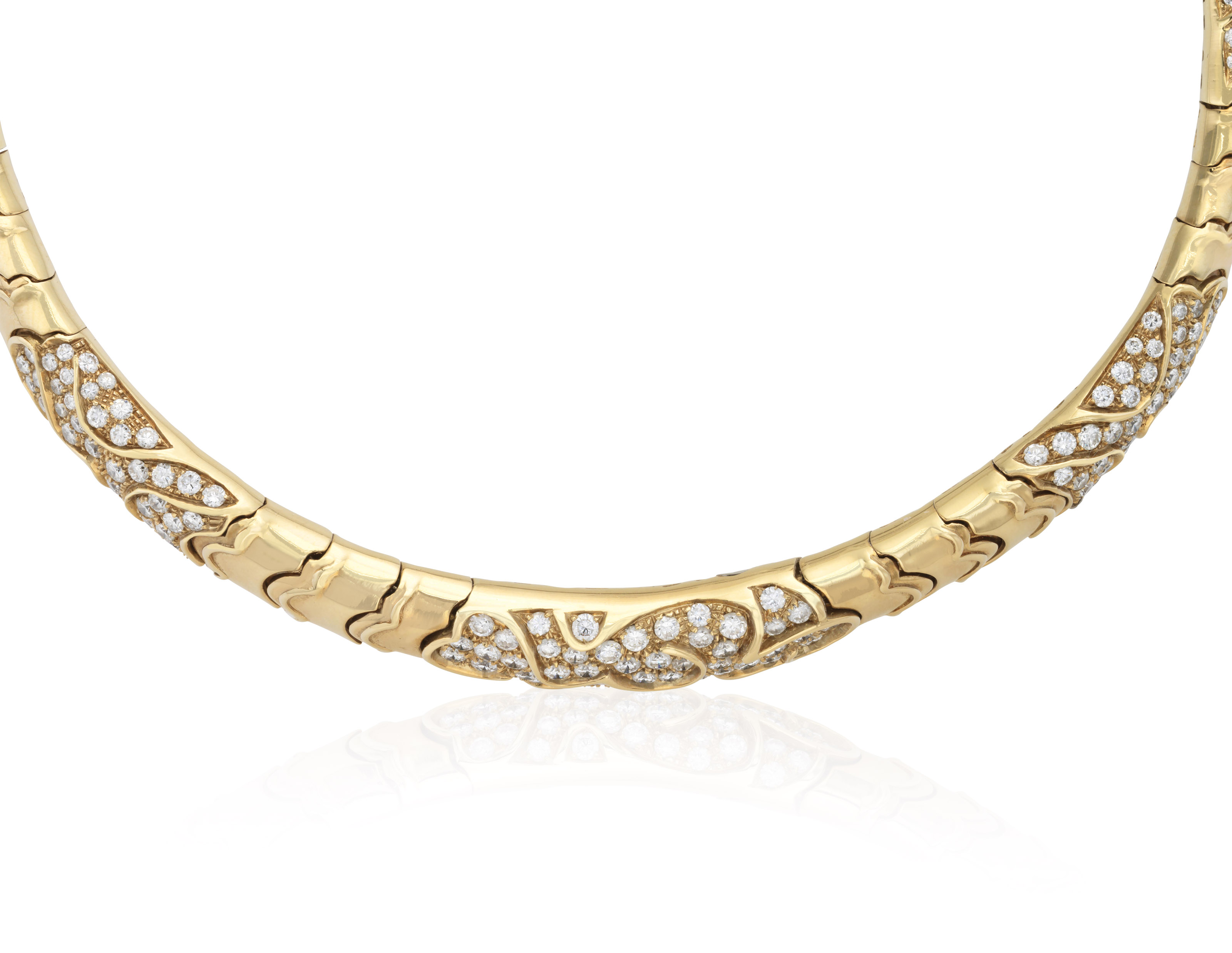 Gold diamond choker necklace clearance